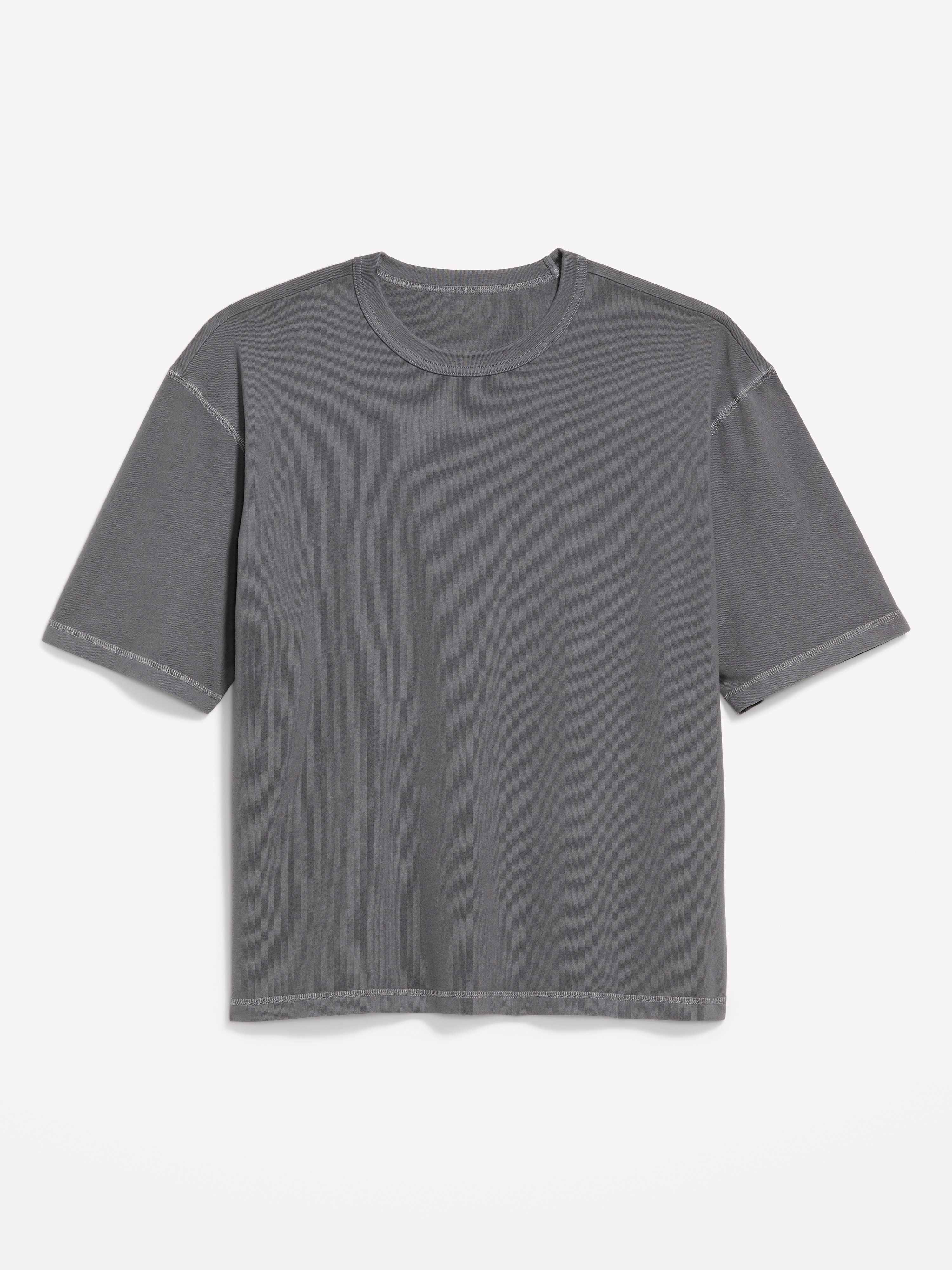 Garment-Dyed Heavyweight Cropped T-Shirt - BlackJack - 4