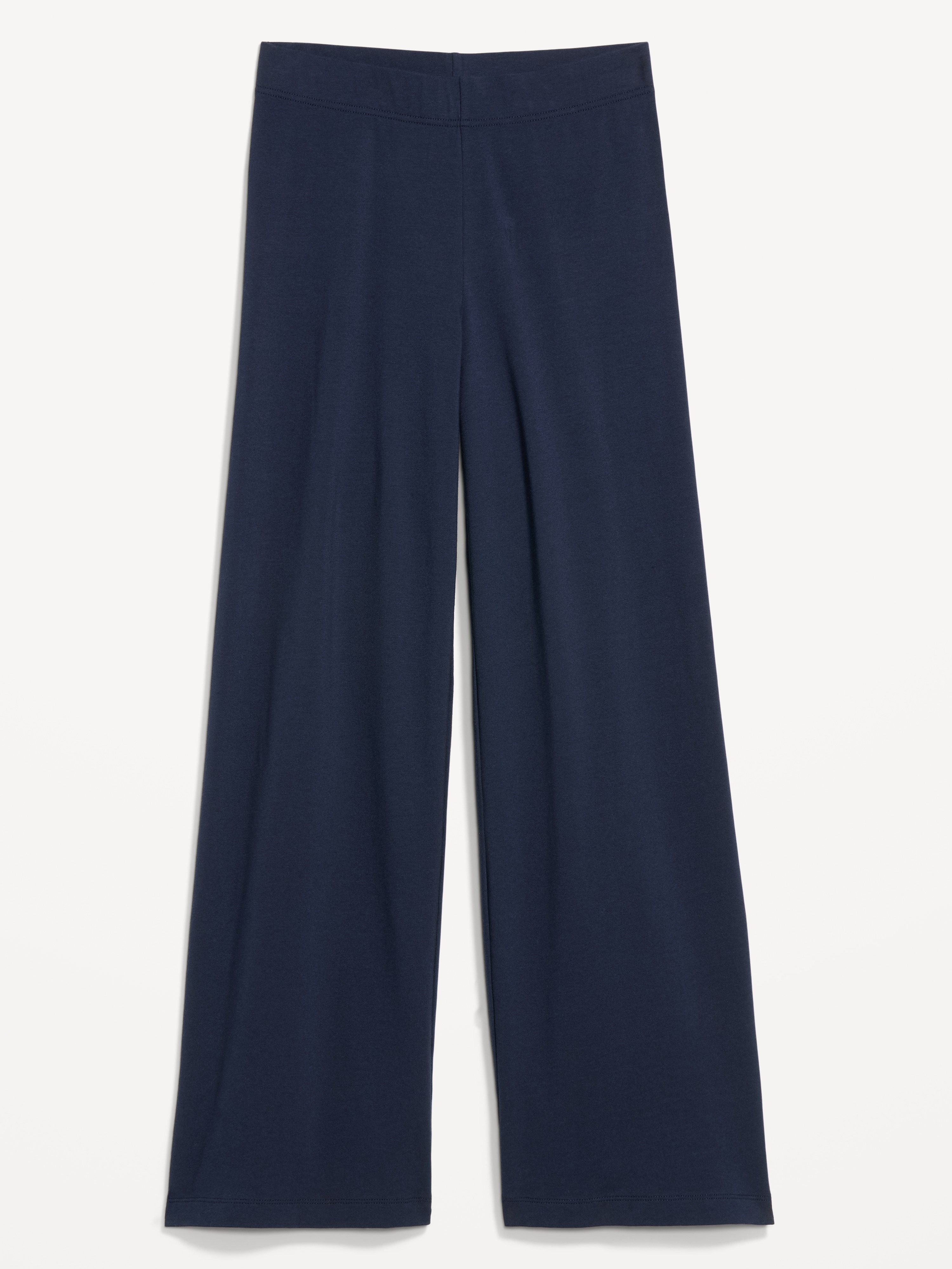 High-Waisted Fashion Wide-Leg Leggings - Navy Blue - 4