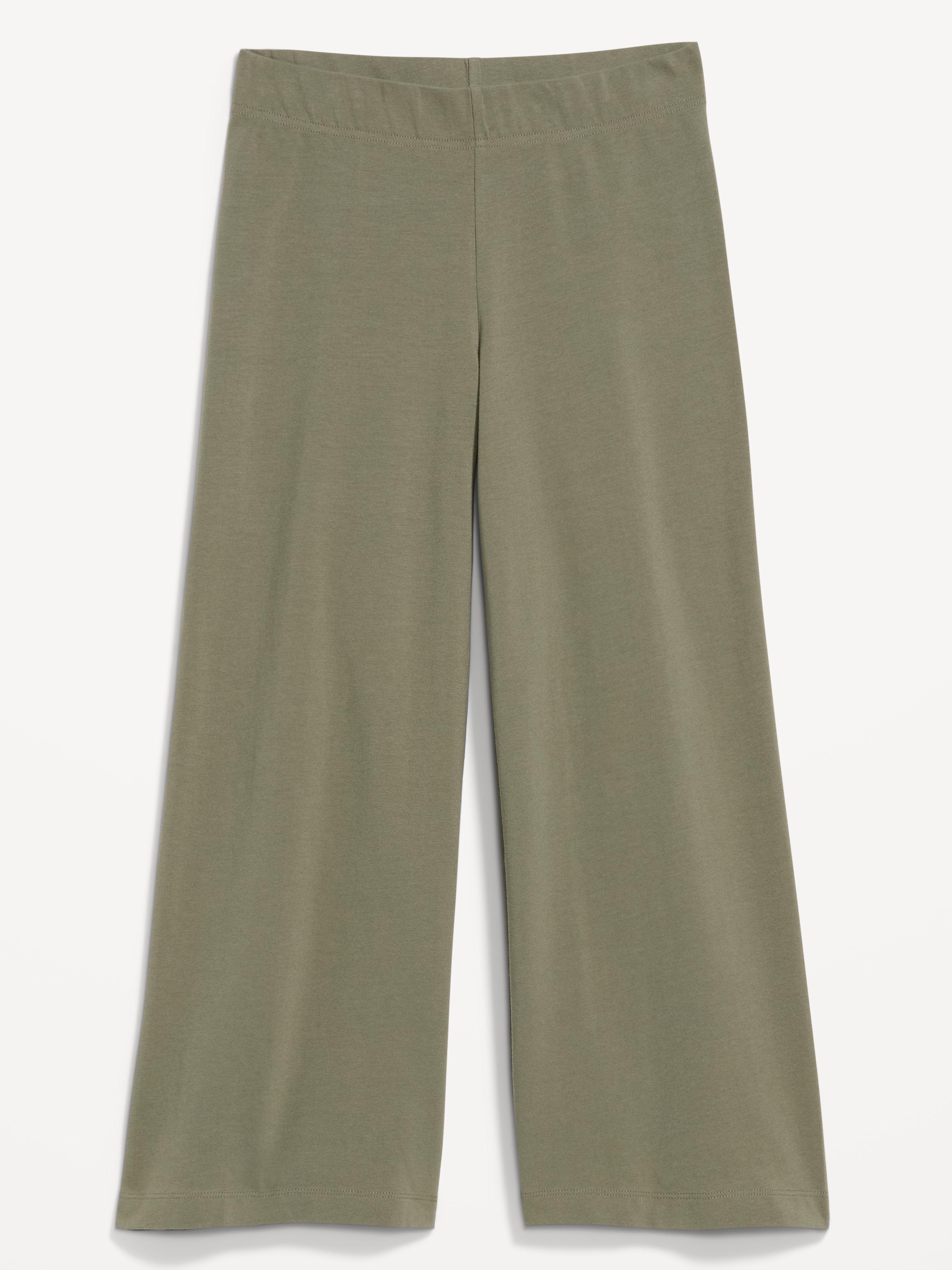High-Waisted Fashion Wide-Leg Cropped Leggings - Stone Wall - 4