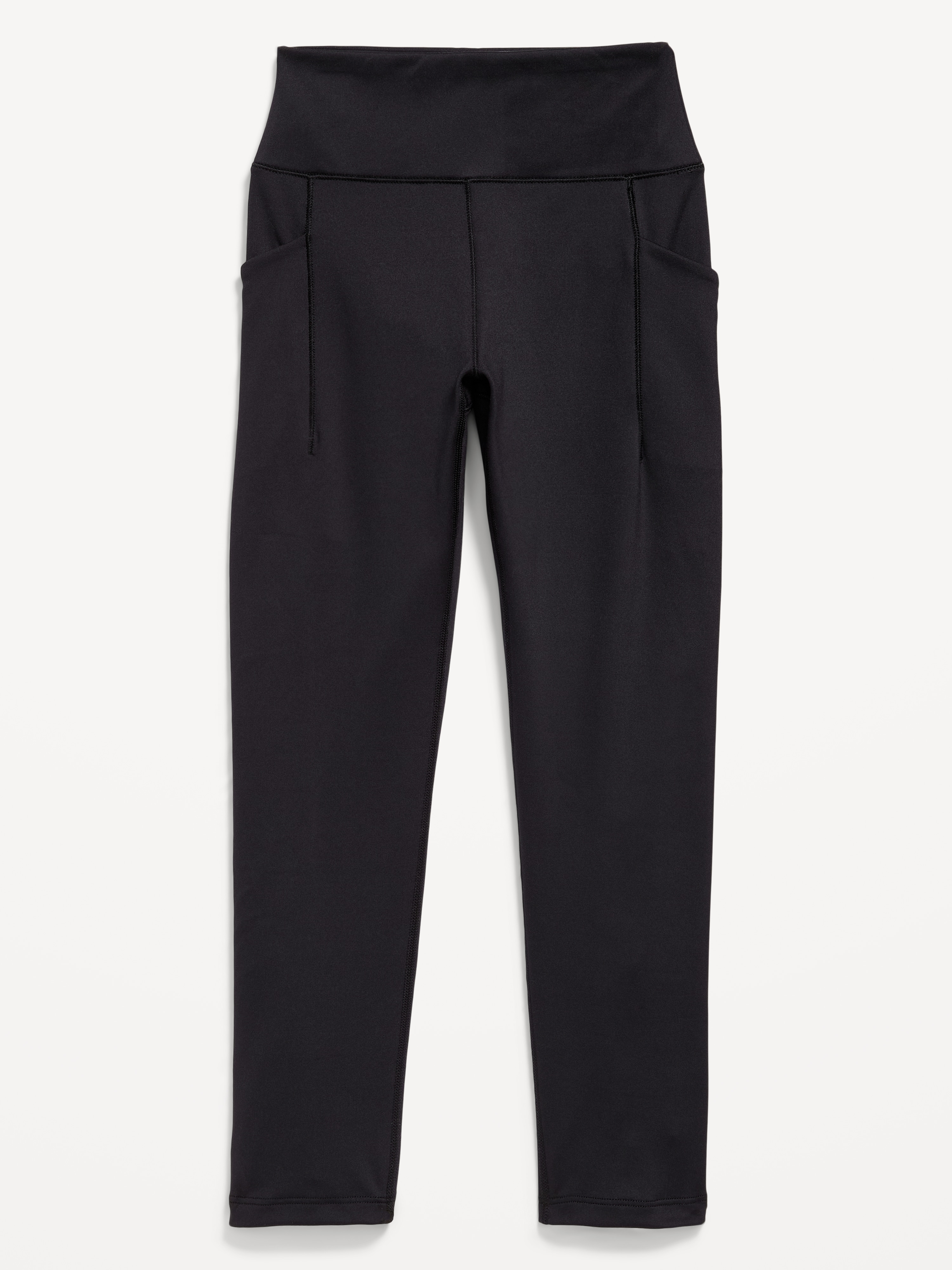 High-Waisted StudioSmooth 7/8 Leggings for Girls - Black Jack - 1