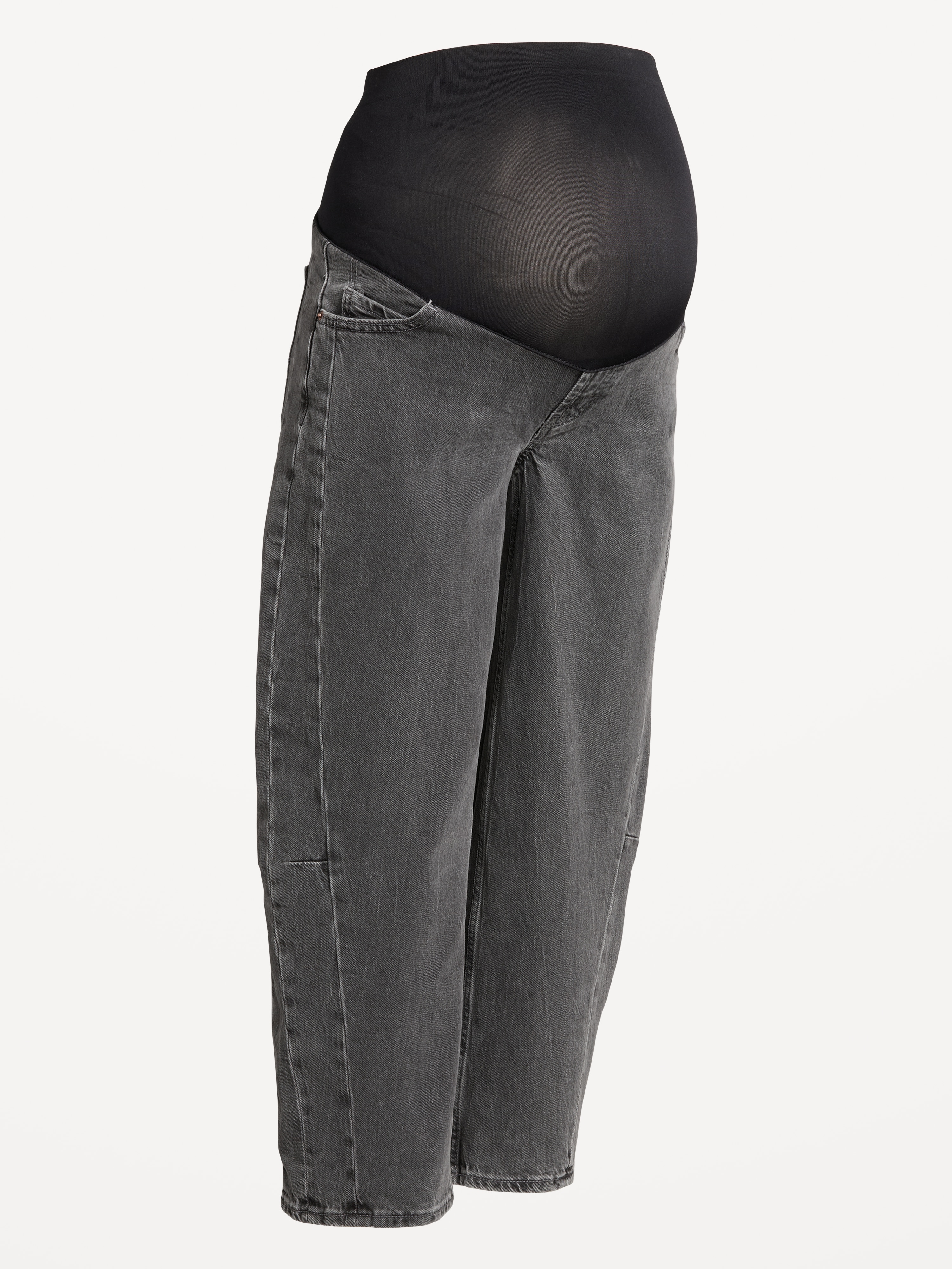Maternity Full Panel Barrel Ankle Jeans - Nyx - 4