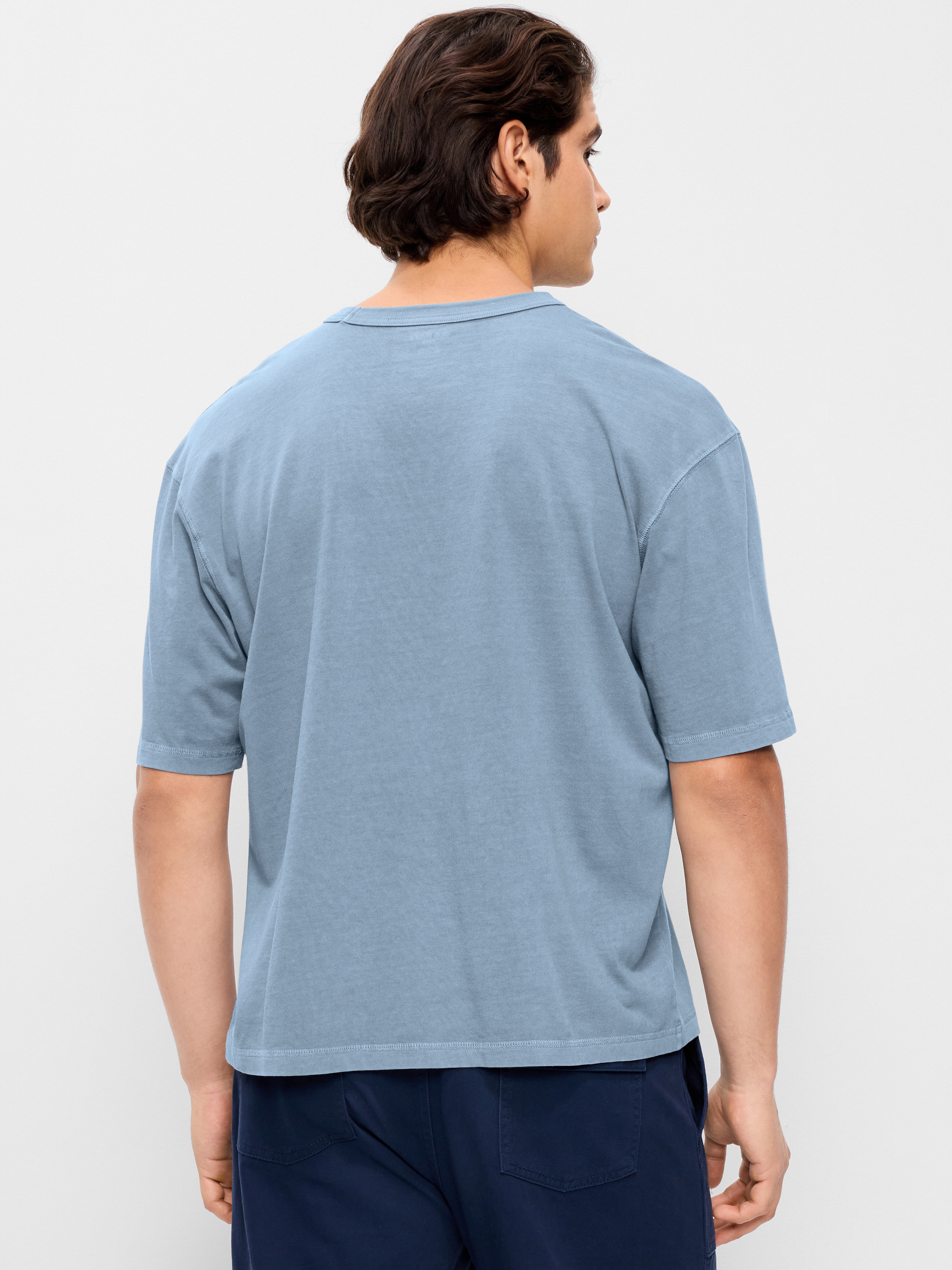 Garment-Dyed Heavyweight Cropped T-Shirt - Stonewash - 2
