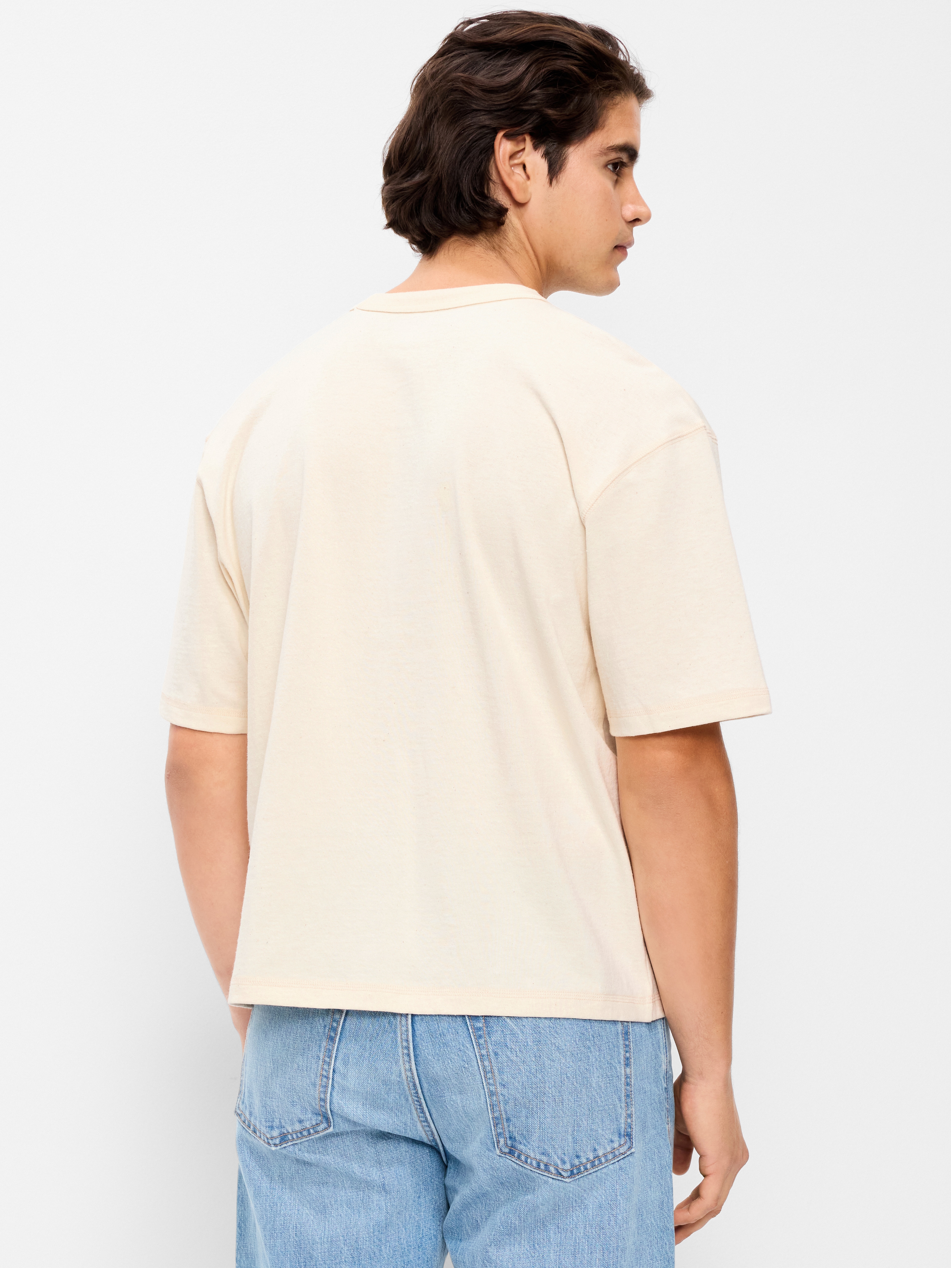 Garment-Dyed Heavyweight Cropped T-Shirt - Natural White - 2