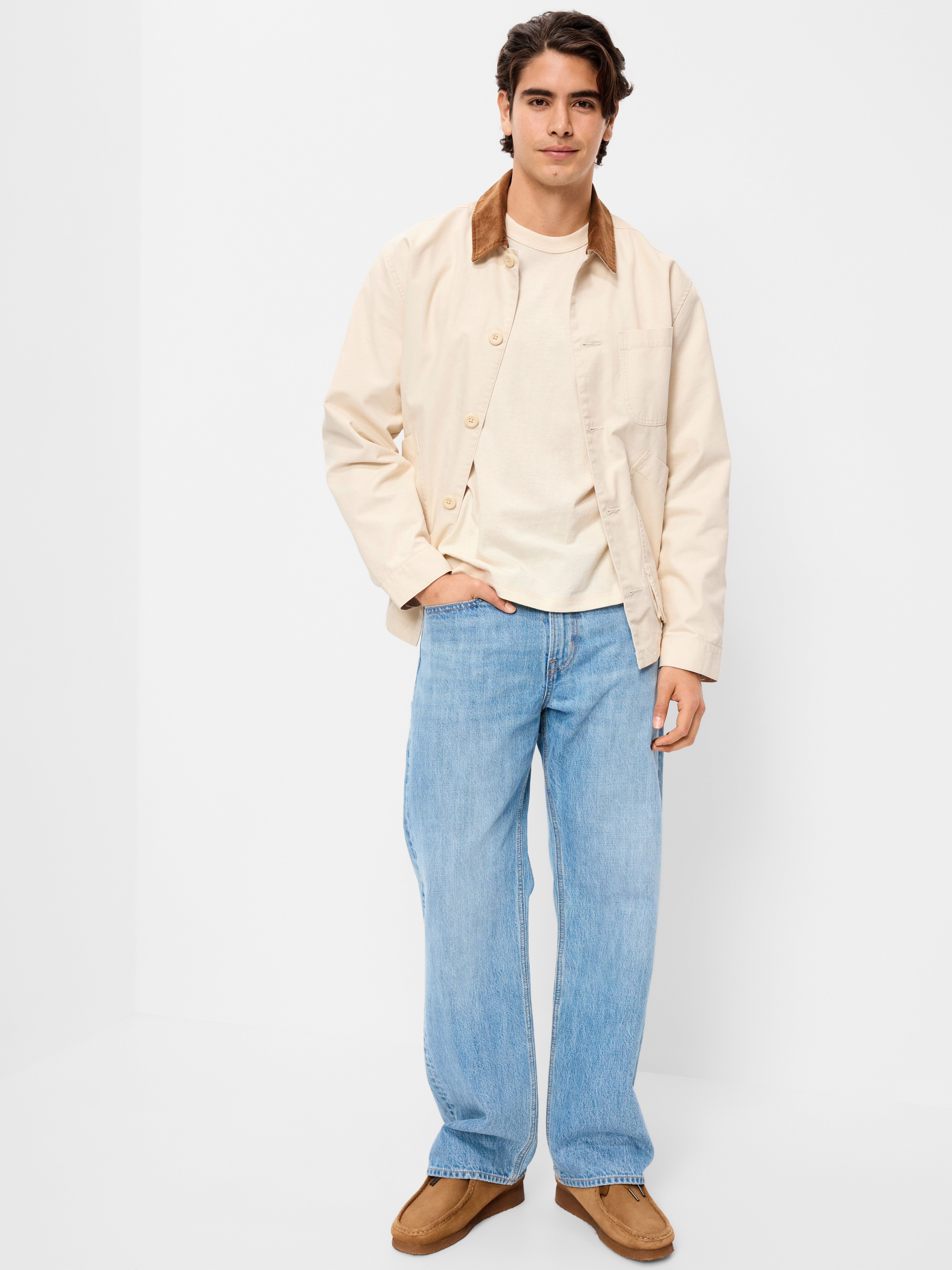 Garment-Dyed Heavyweight Cropped T-Shirt - Natural White - 3