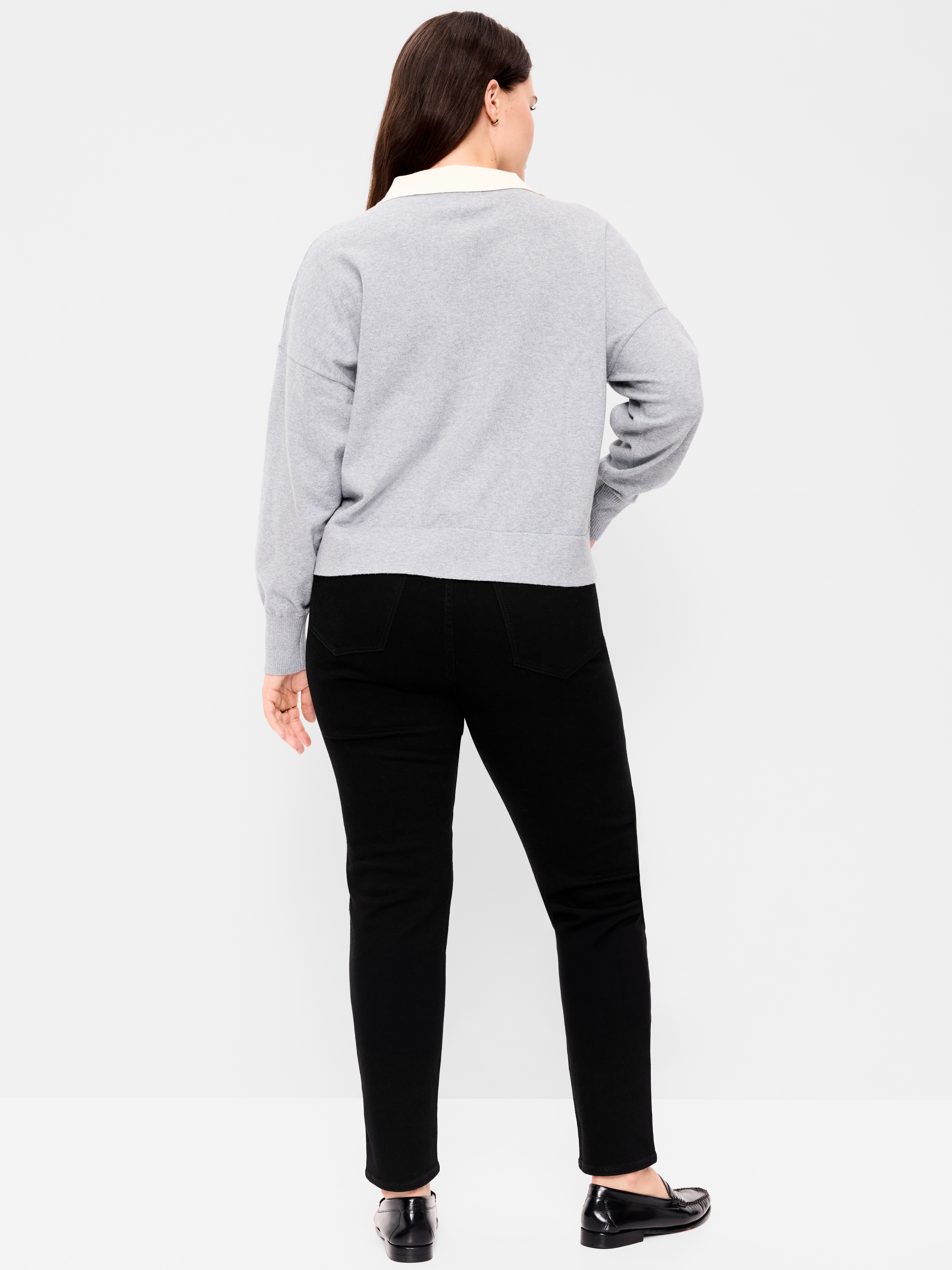 High-Waisted Slim Jeans - BlackJack - 7
