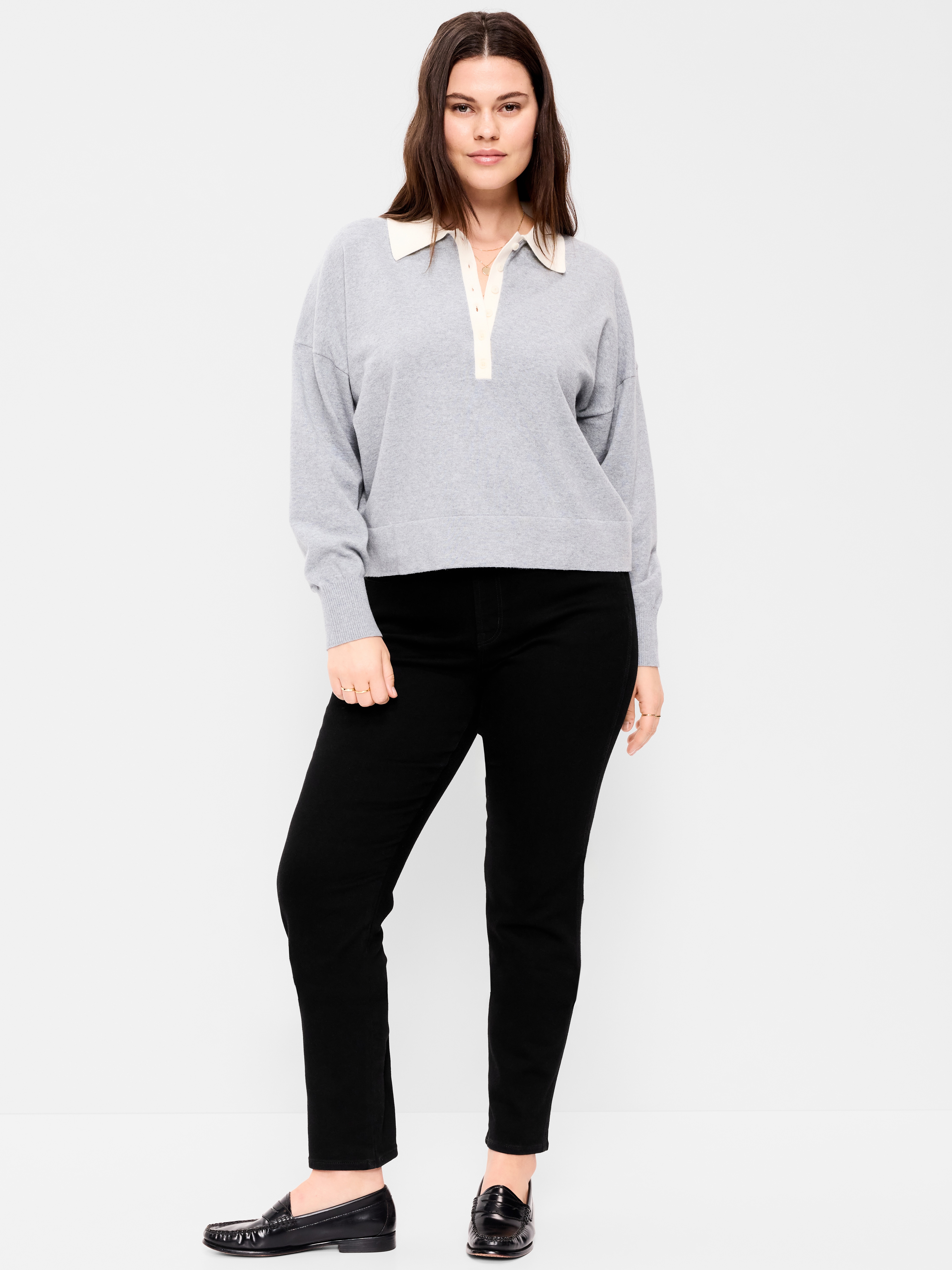 High-Waisted Slim Jeans - BlackJack - 6