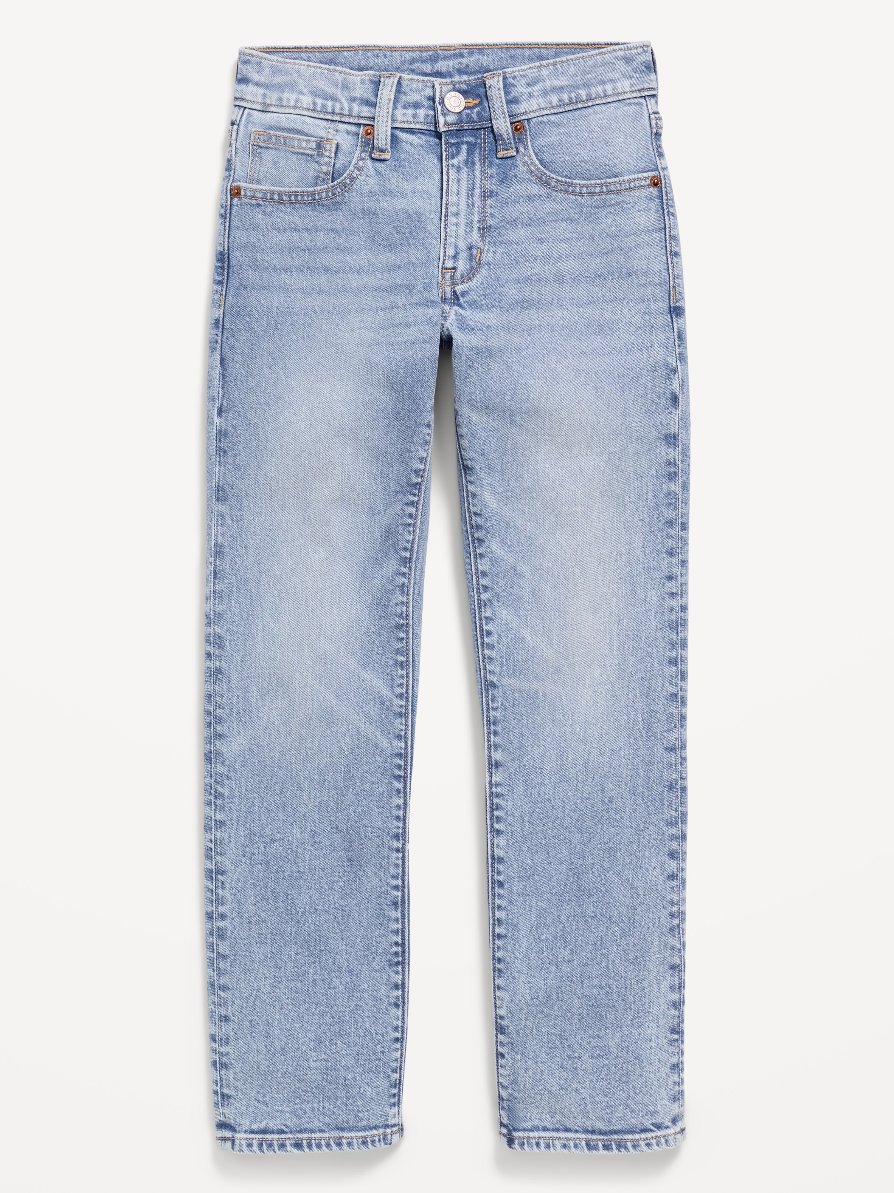 Straight-Leg Built-In Flex Jeans for Boys - Light Wash - 4