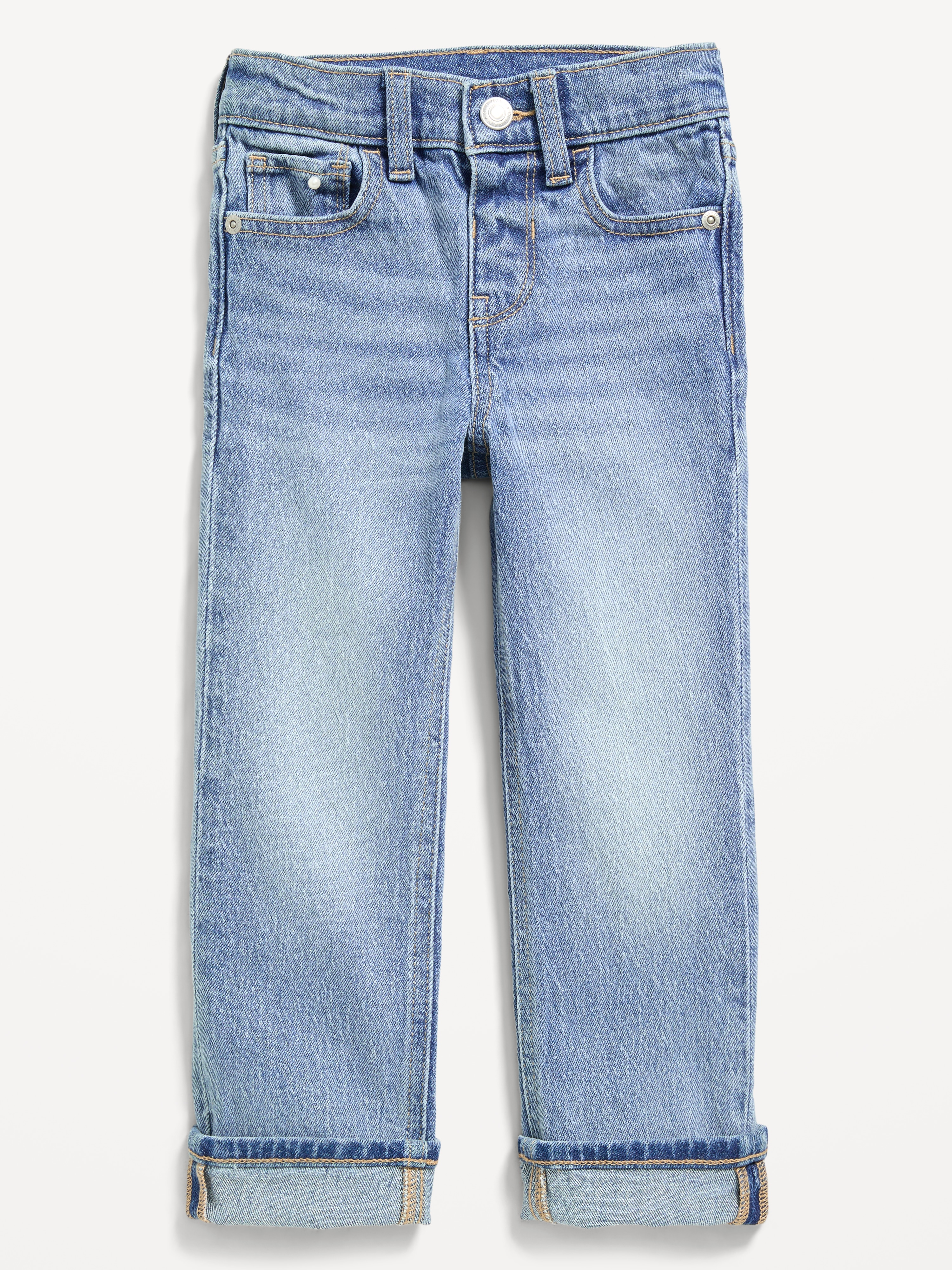 Straight-Leg Built-In Flex Jeans for Toddler Boys - Light Wash - 1