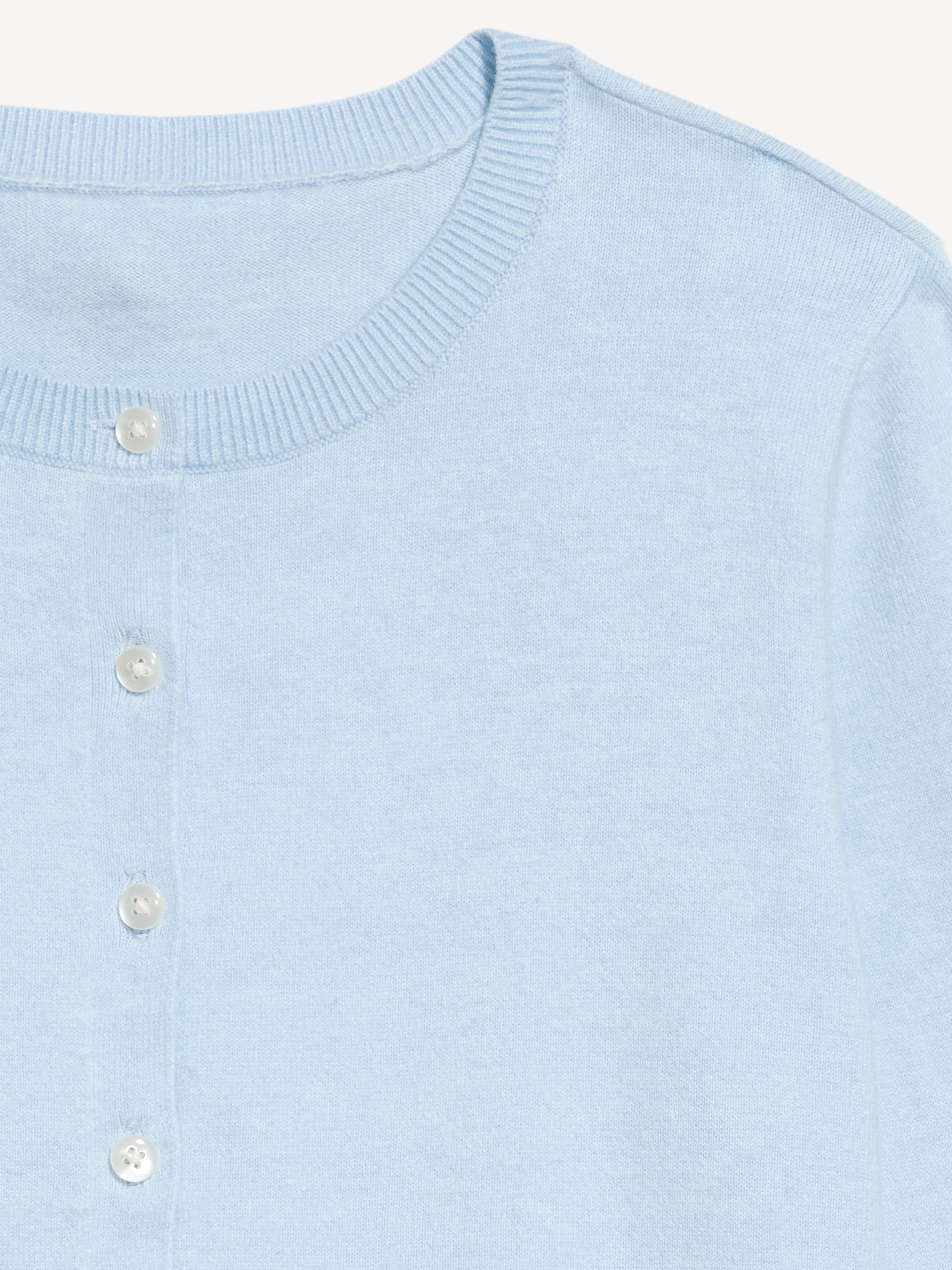 SoSoft Lite Cropped Pointelle Cardigan - Sky Maintenance - 5