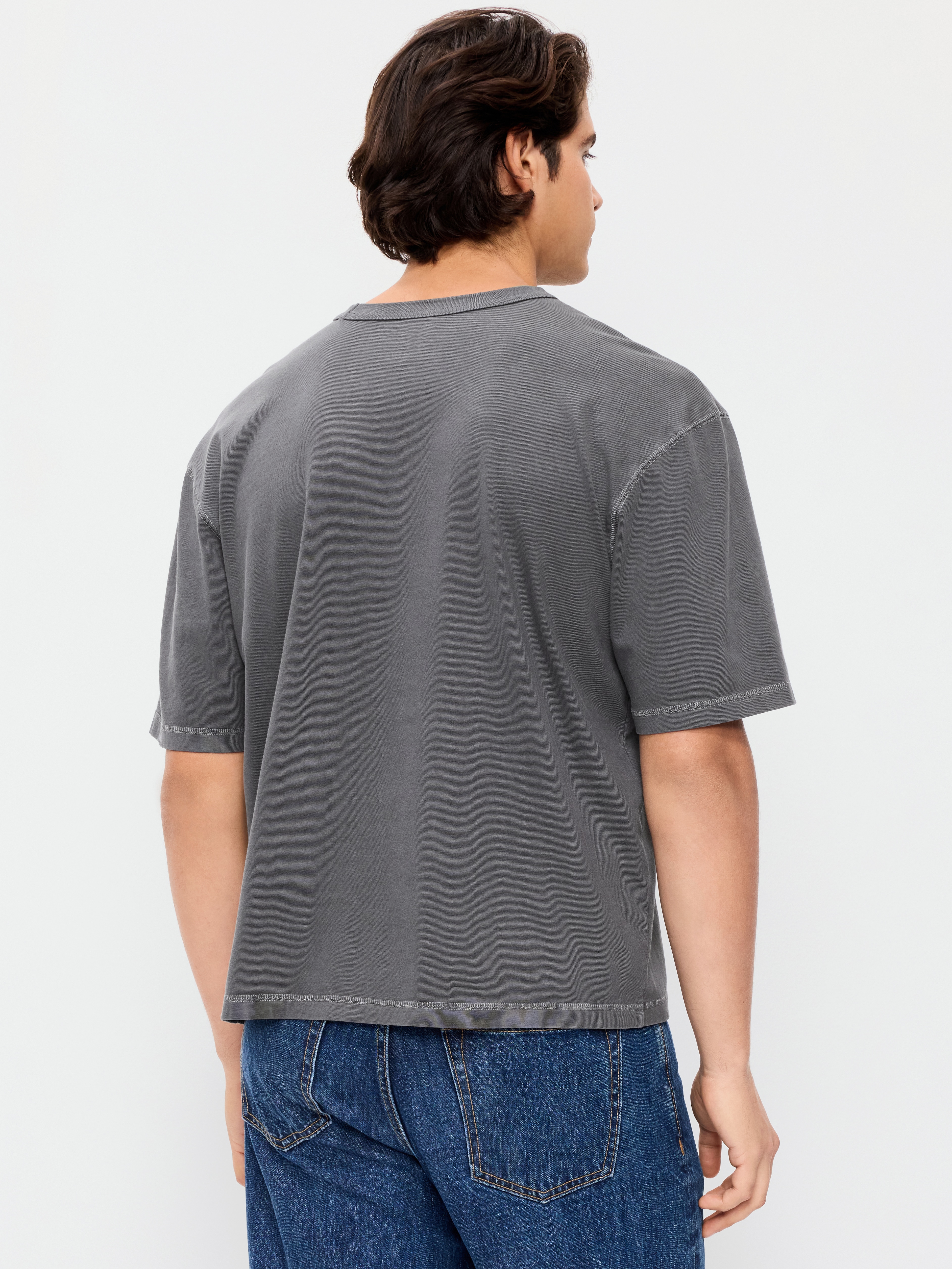 Garment-Dyed Heavyweight Cropped T-Shirt - BlackJack - 2