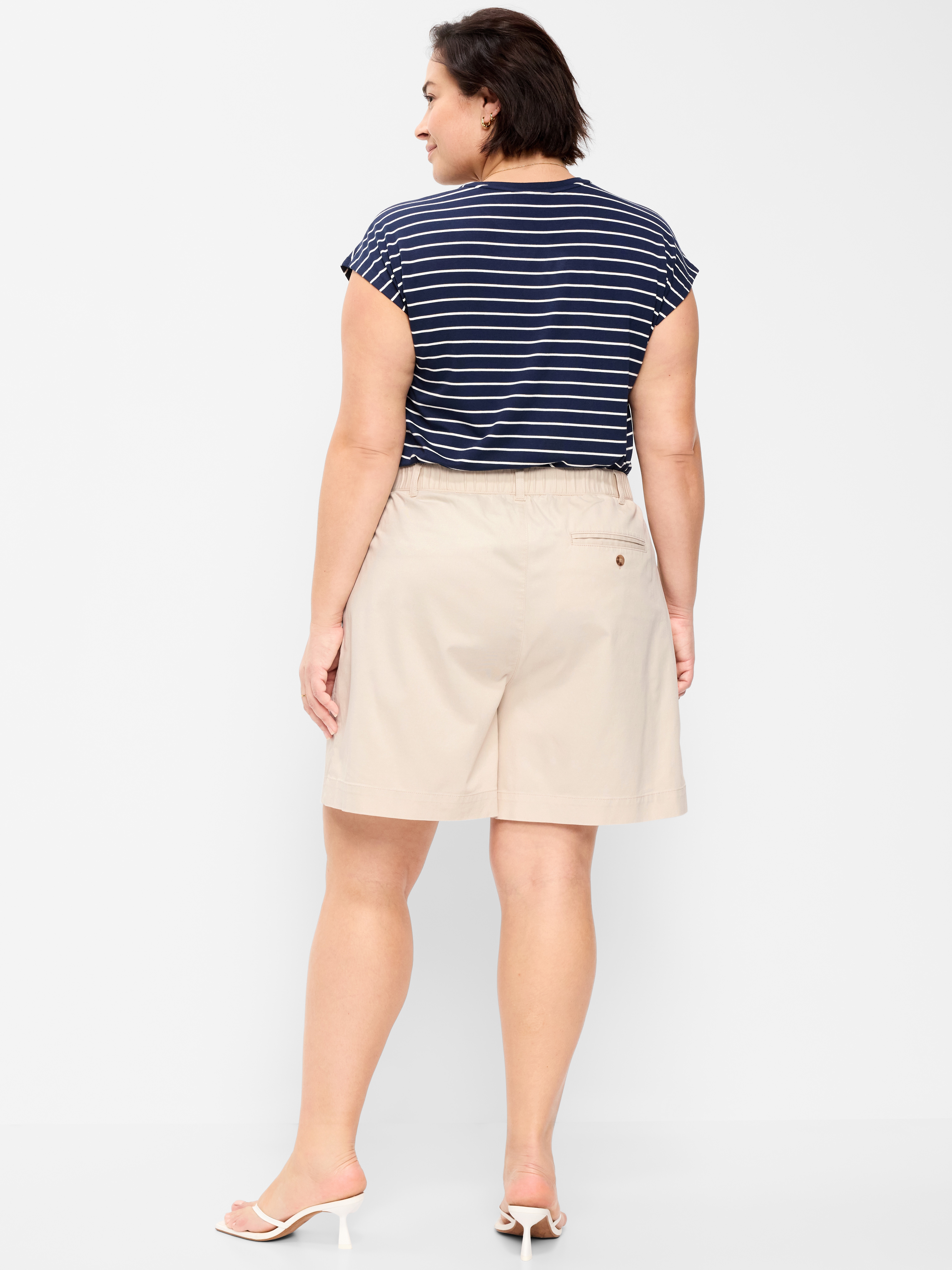 High-Waisted OGC Chino Shorts -- 6-inch inseam - Wish Bone - 8