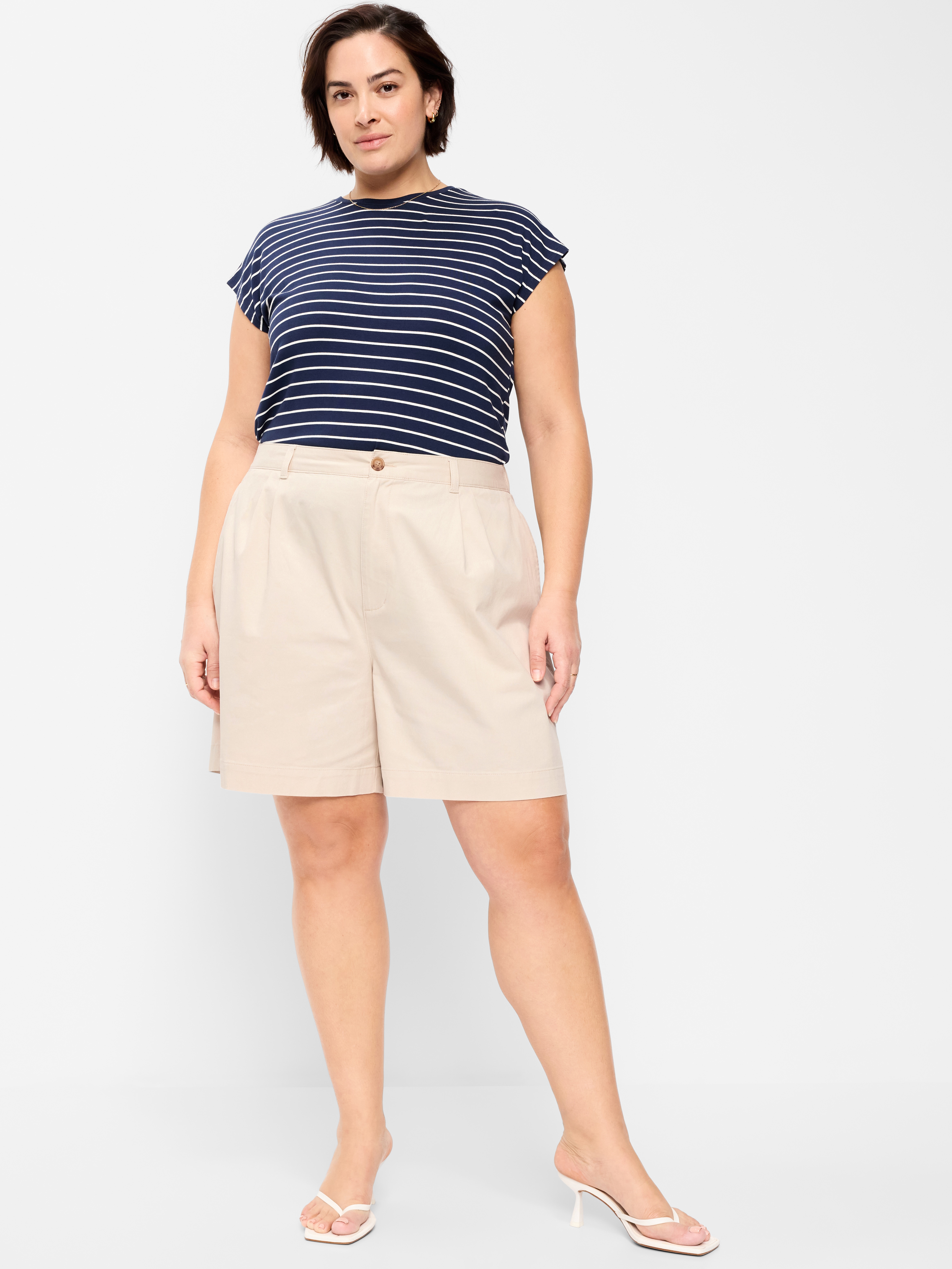 High-Waisted OGC Chino Shorts -- 6-inch inseam - Wish Bone - 7