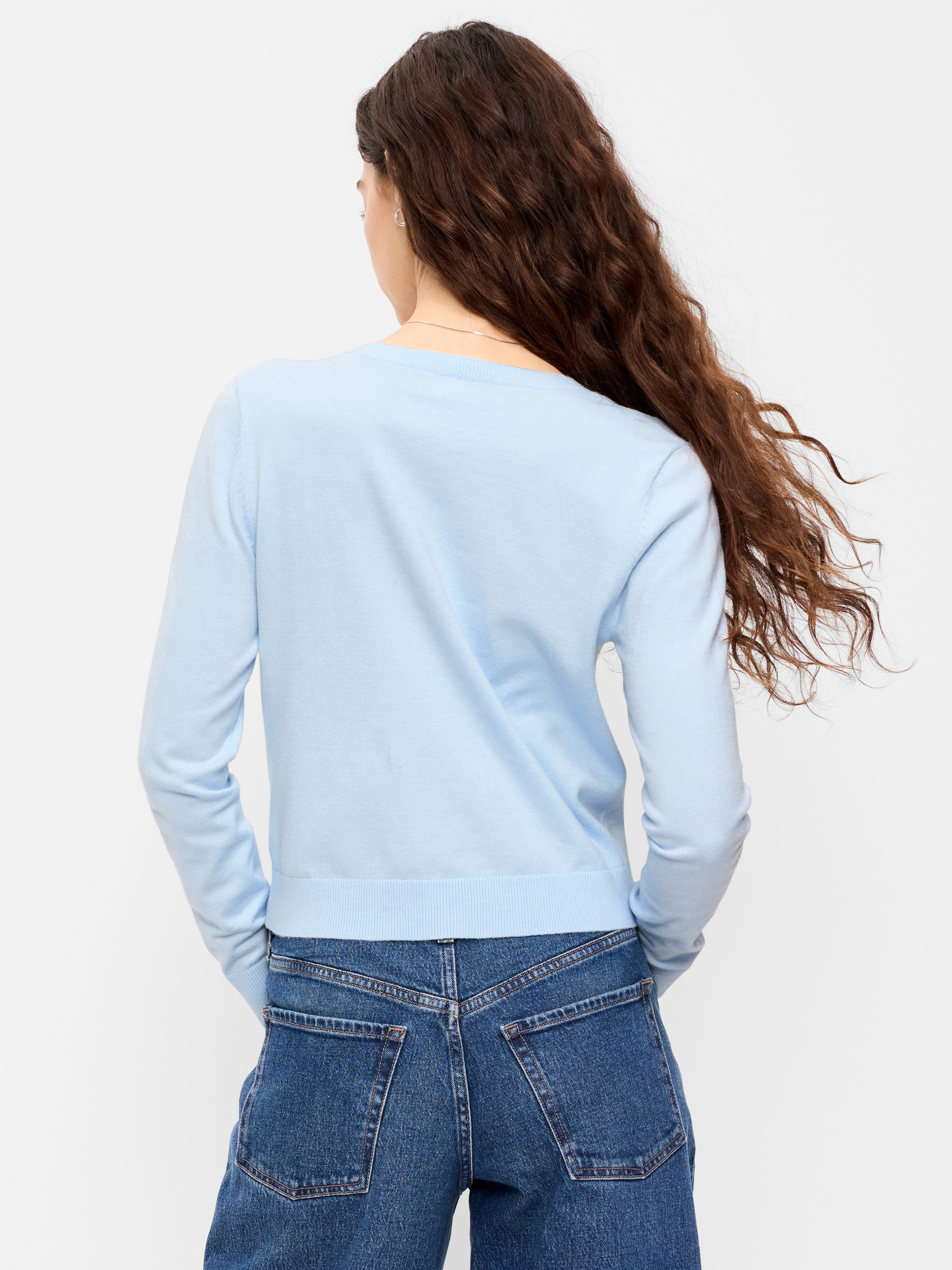 SoSoft Lite Cropped Pointelle Cardigan - Sky Maintenance - 2
