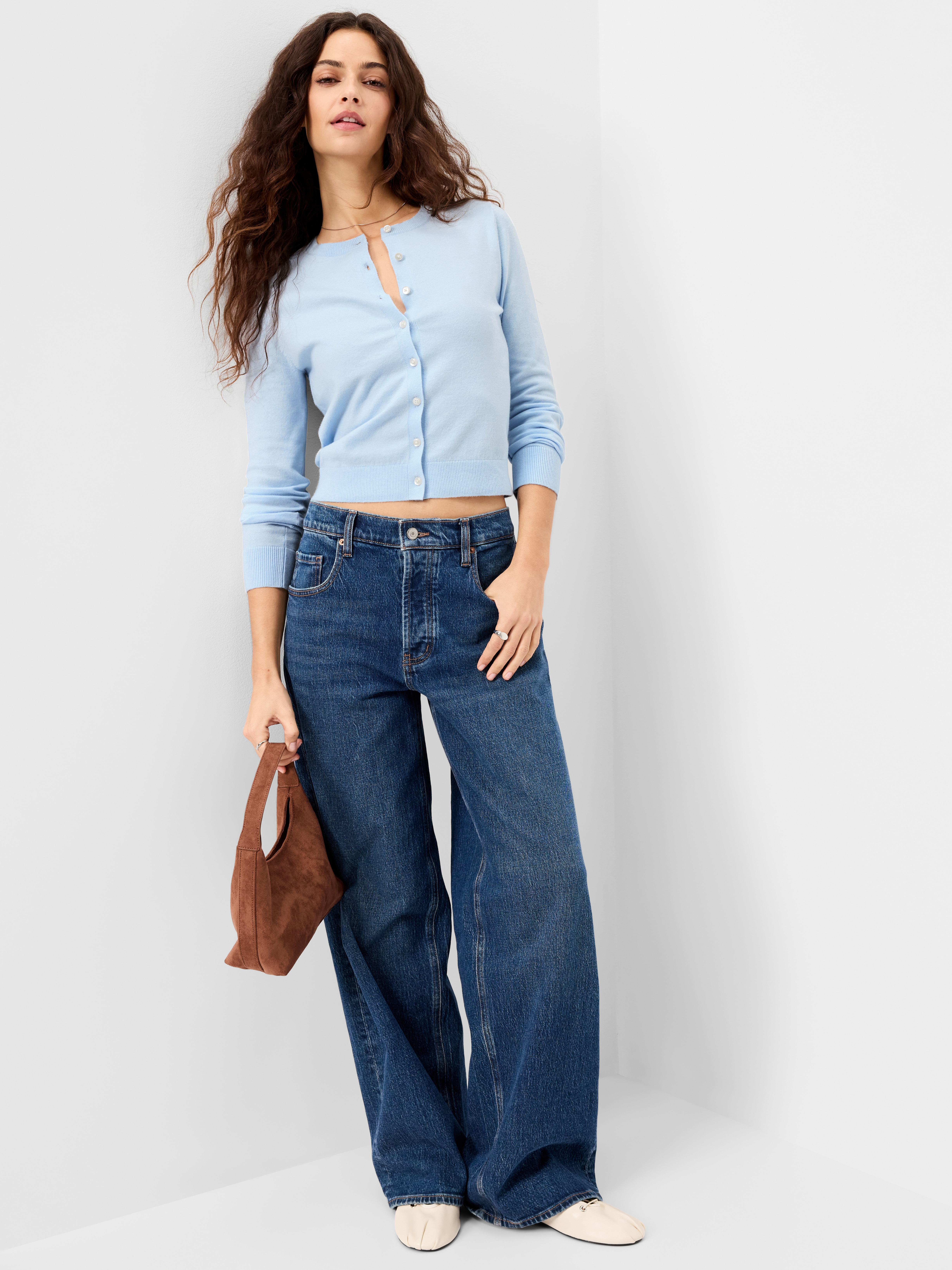 SoSoft Lite Cropped Pointelle Cardigan - Sky Maintenance - 3