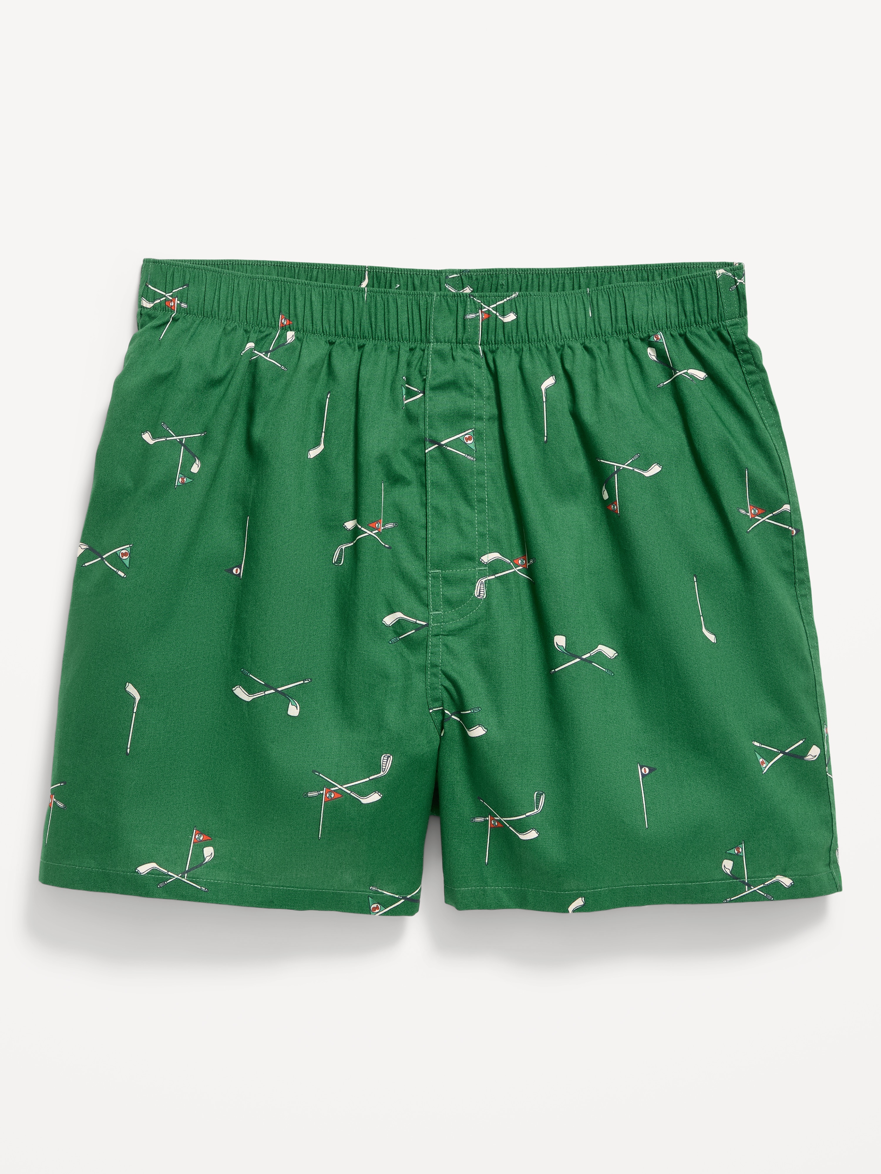 Soft-Washed Boxer Shorts -- 3.75-inch - Mini Golf Green - 1