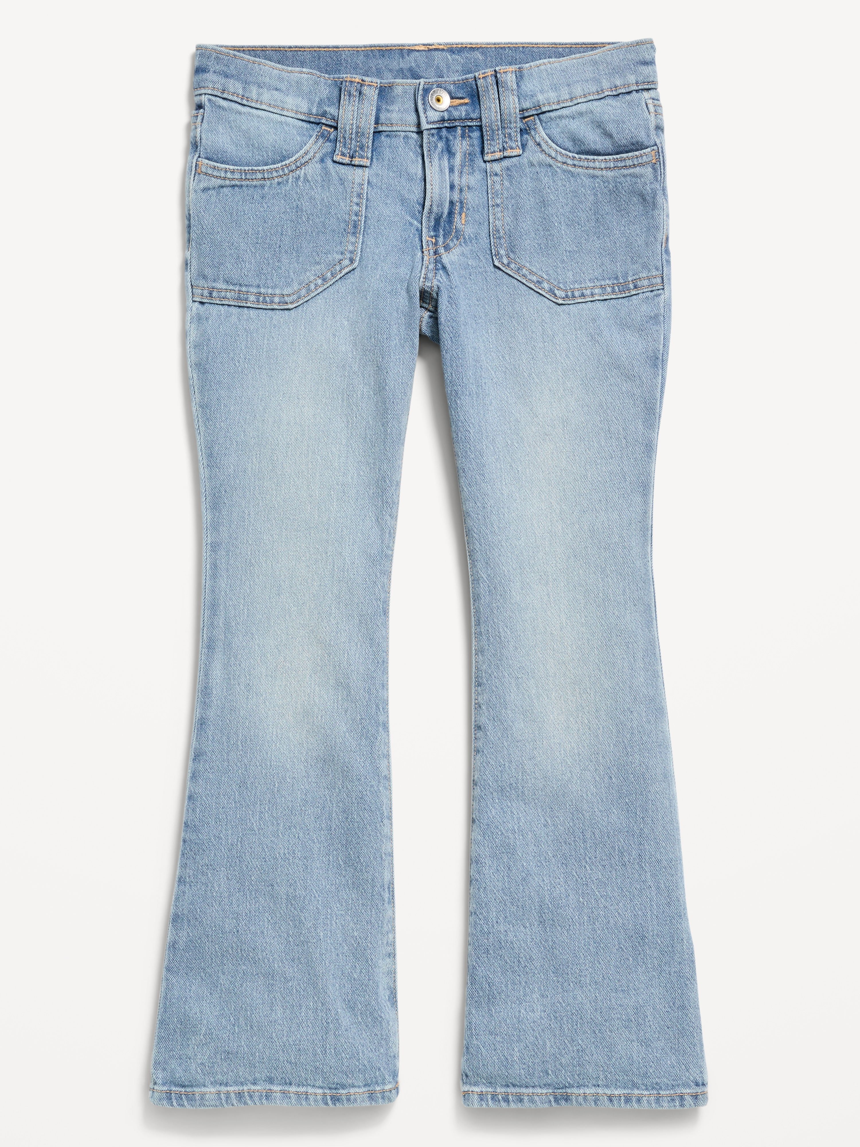 Low-Rise Flare-Leg Jeans for Girls - Light Wash - 1