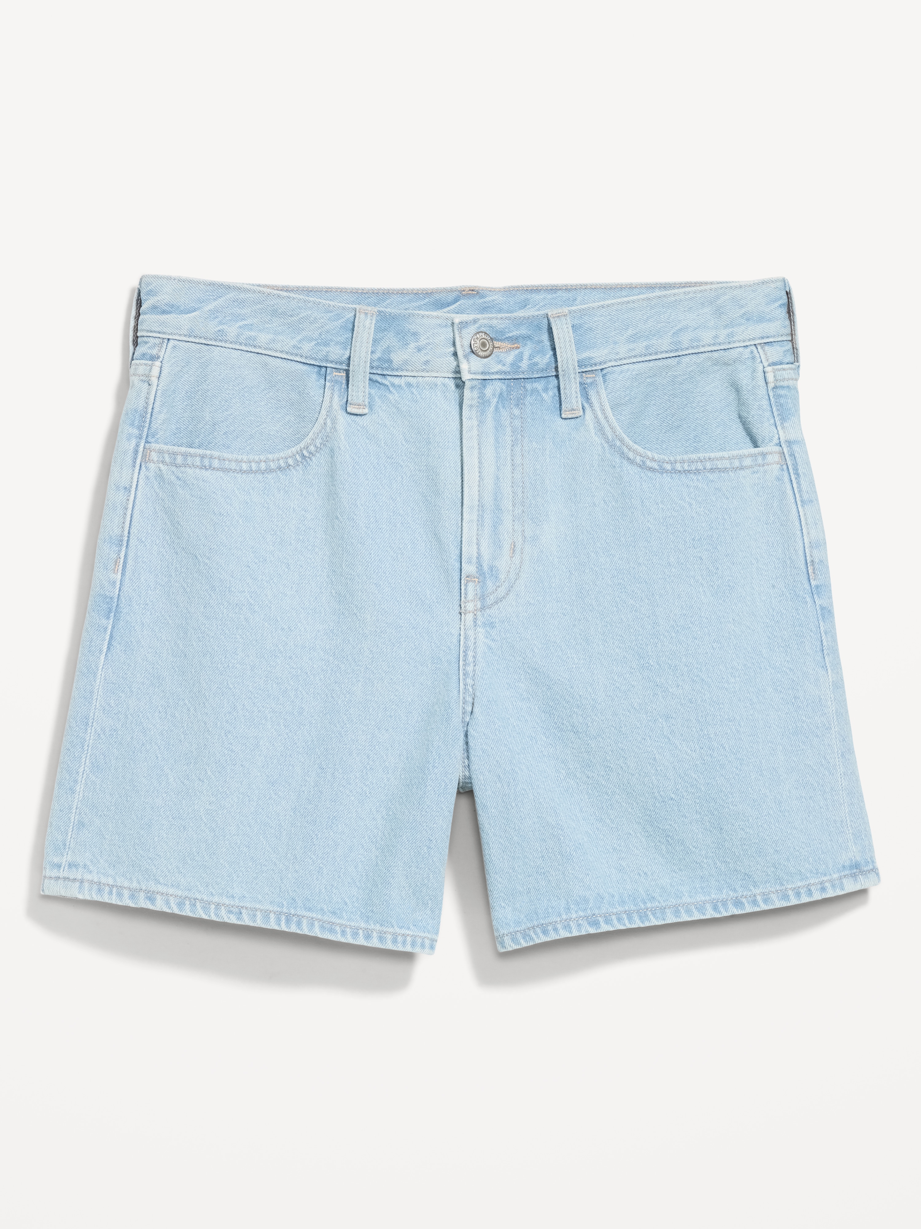 High-Waisted Wow Baggy Jean Shorts -- 5-inch inseam - Adeera - 4