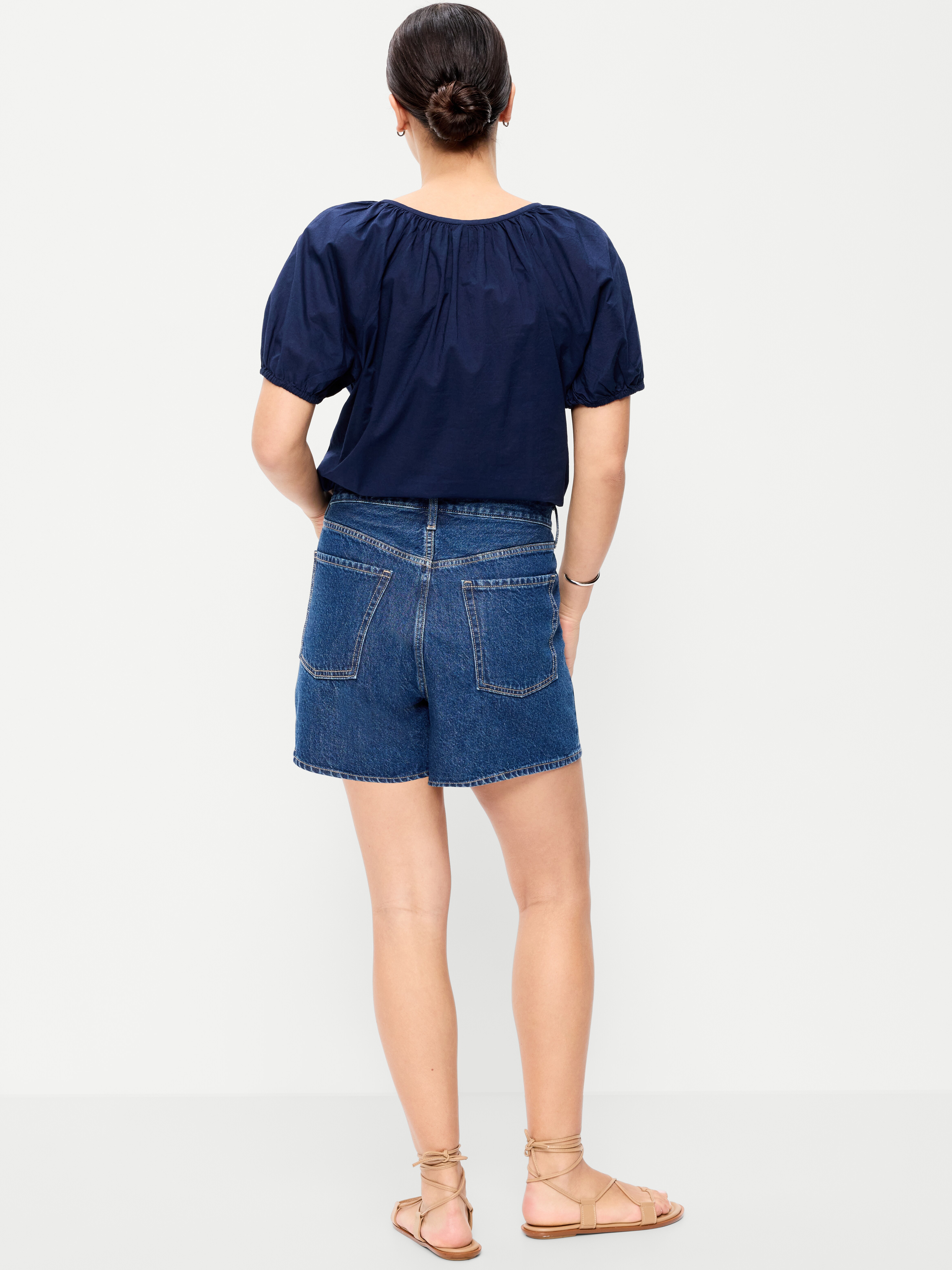 High-Waisted Wow Baggy Jean Shorts -- 5-inch inseam - Iggy - 5