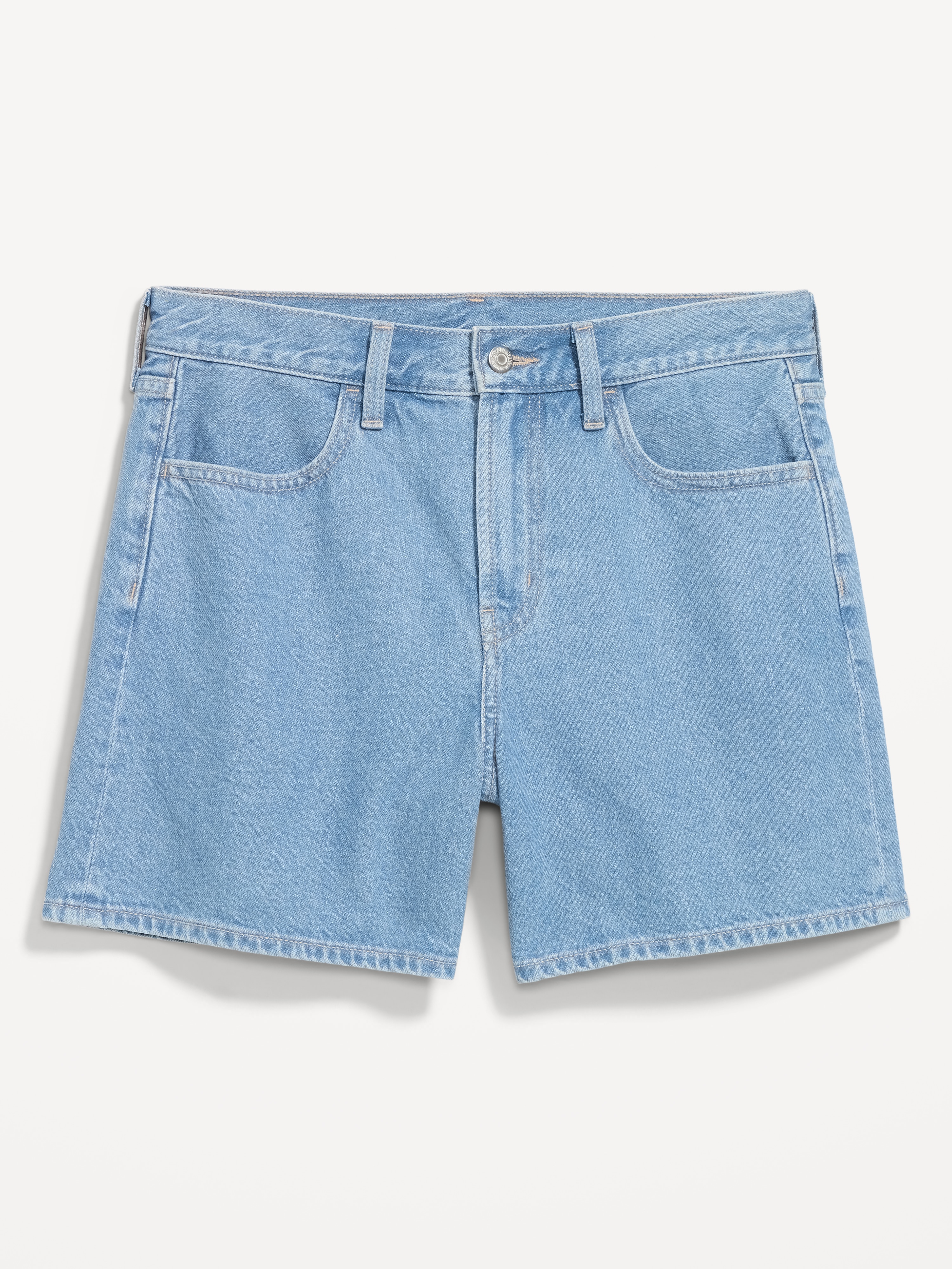 High-Waisted Wow Baggy Jean Shorts -- 5-inch inseam - Jimi - 4