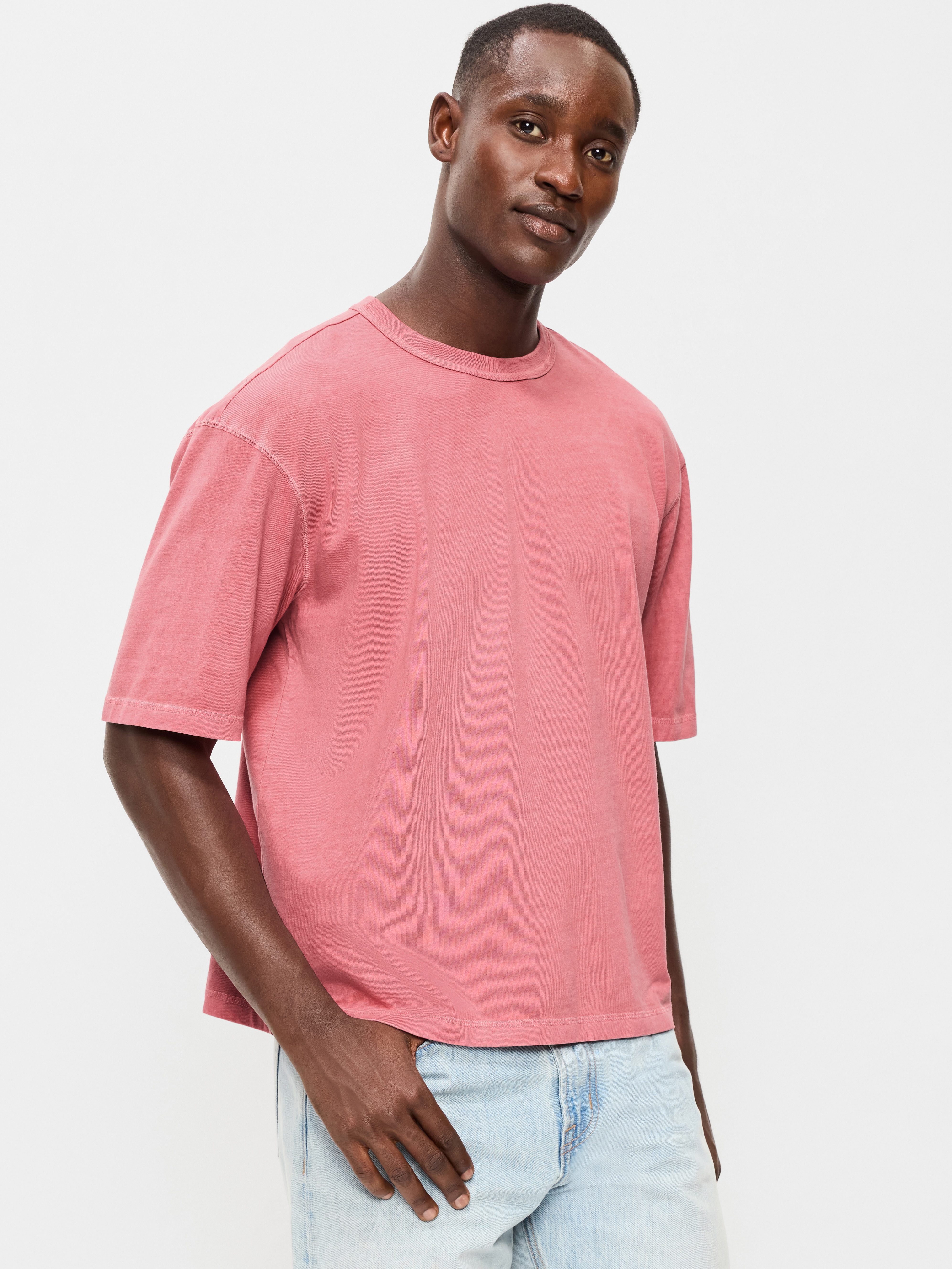 Garment-Dyed Heavyweight Cropped T-Shirt - Dusty Birch - 1