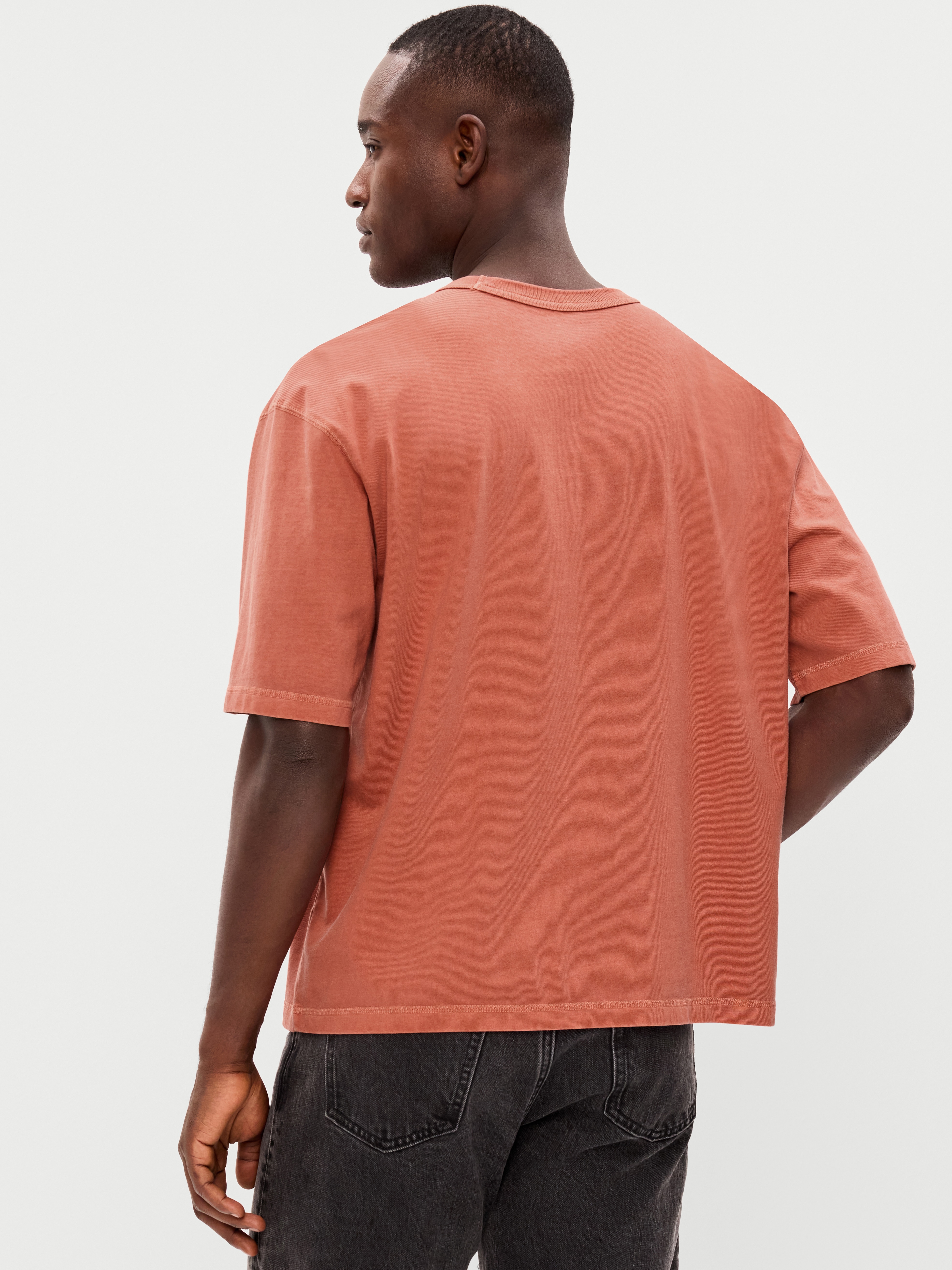 Garment-Dyed Heavyweight Cropped T-Shirt - Russet Moon - 2