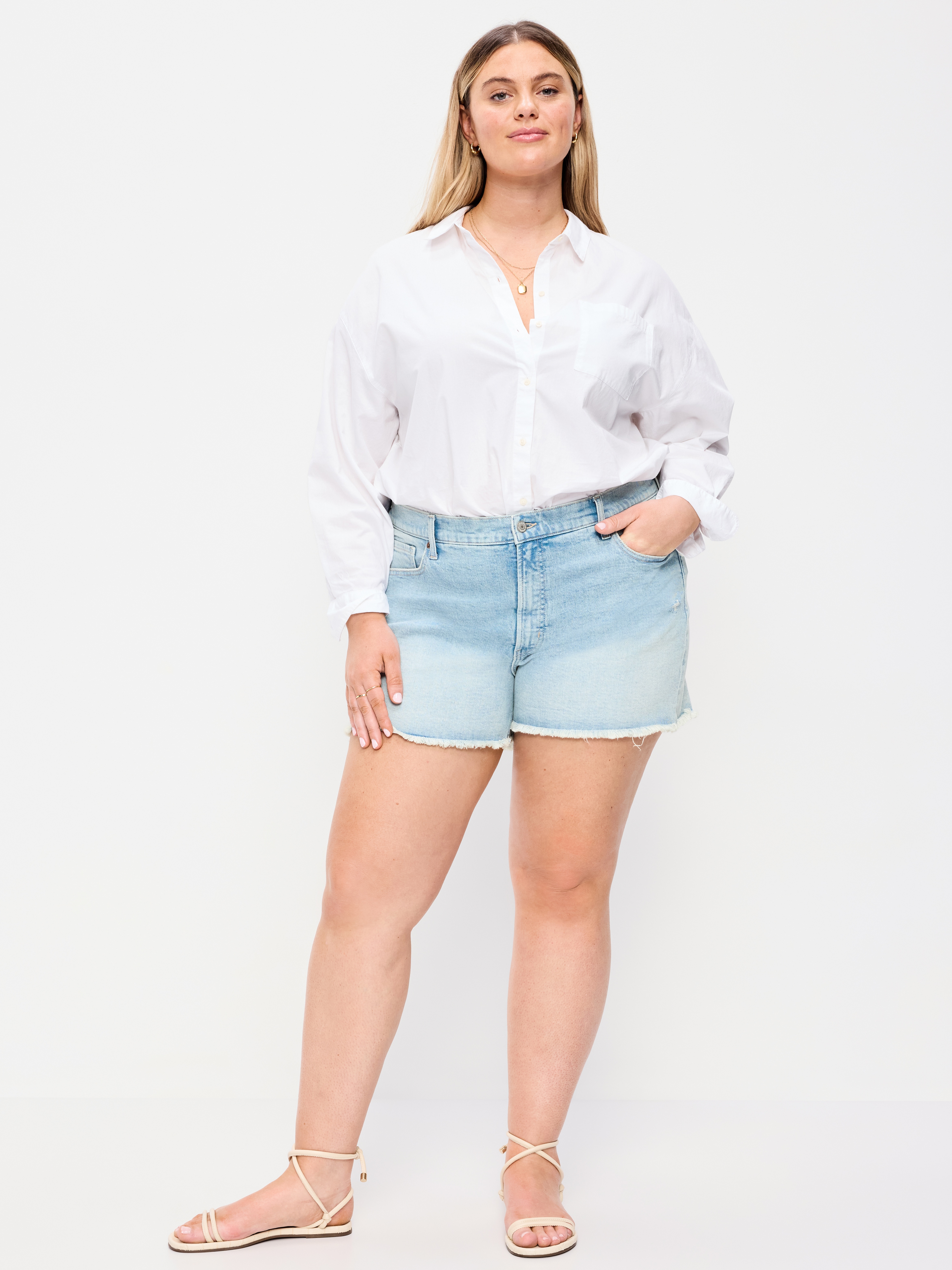 High-Waisted OG Jean Shorts -- 4-inch inseam - Lightest - 7