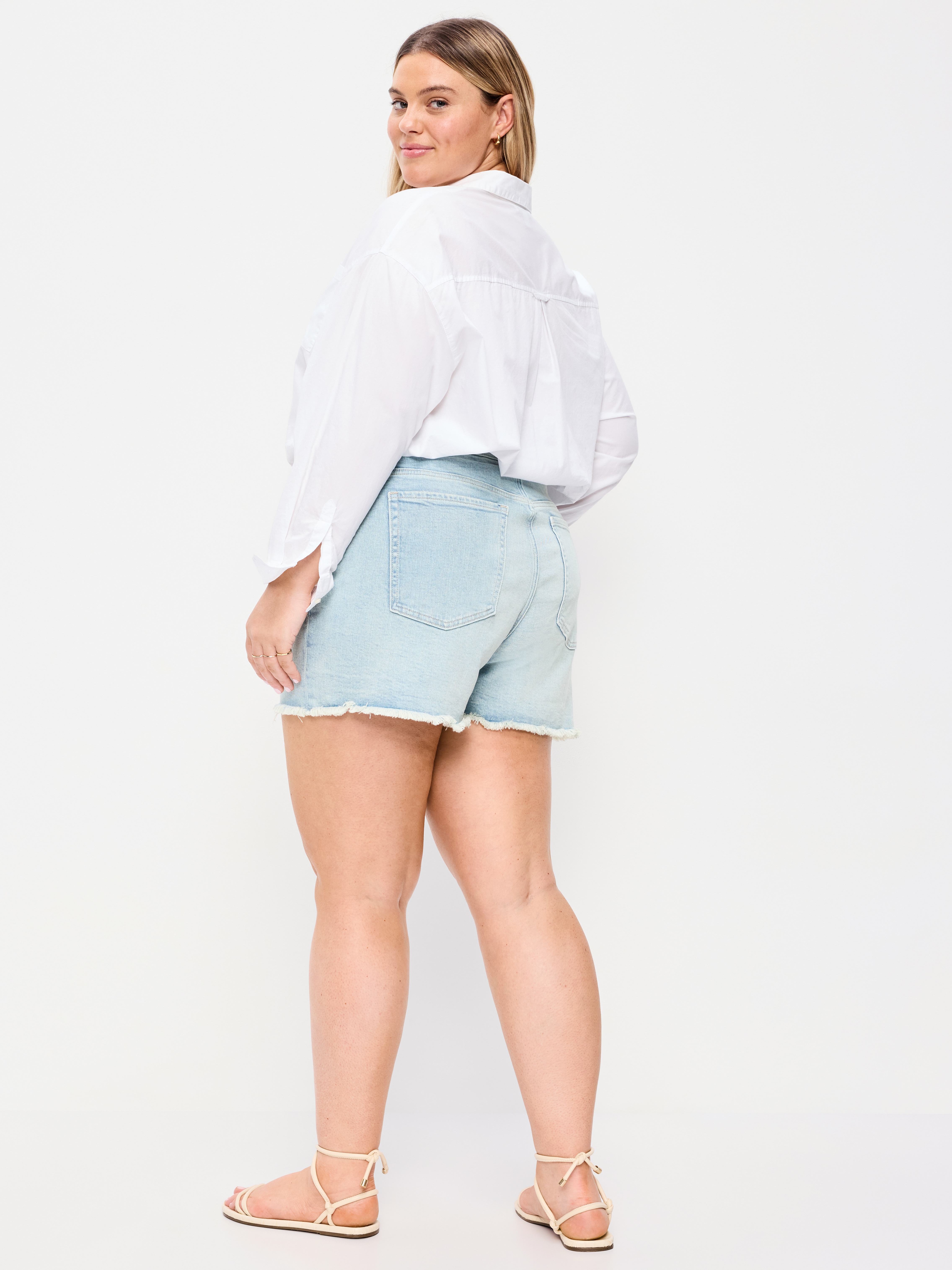 High-Waisted OG Jean Shorts -- 4-inch inseam - Lightest - 8