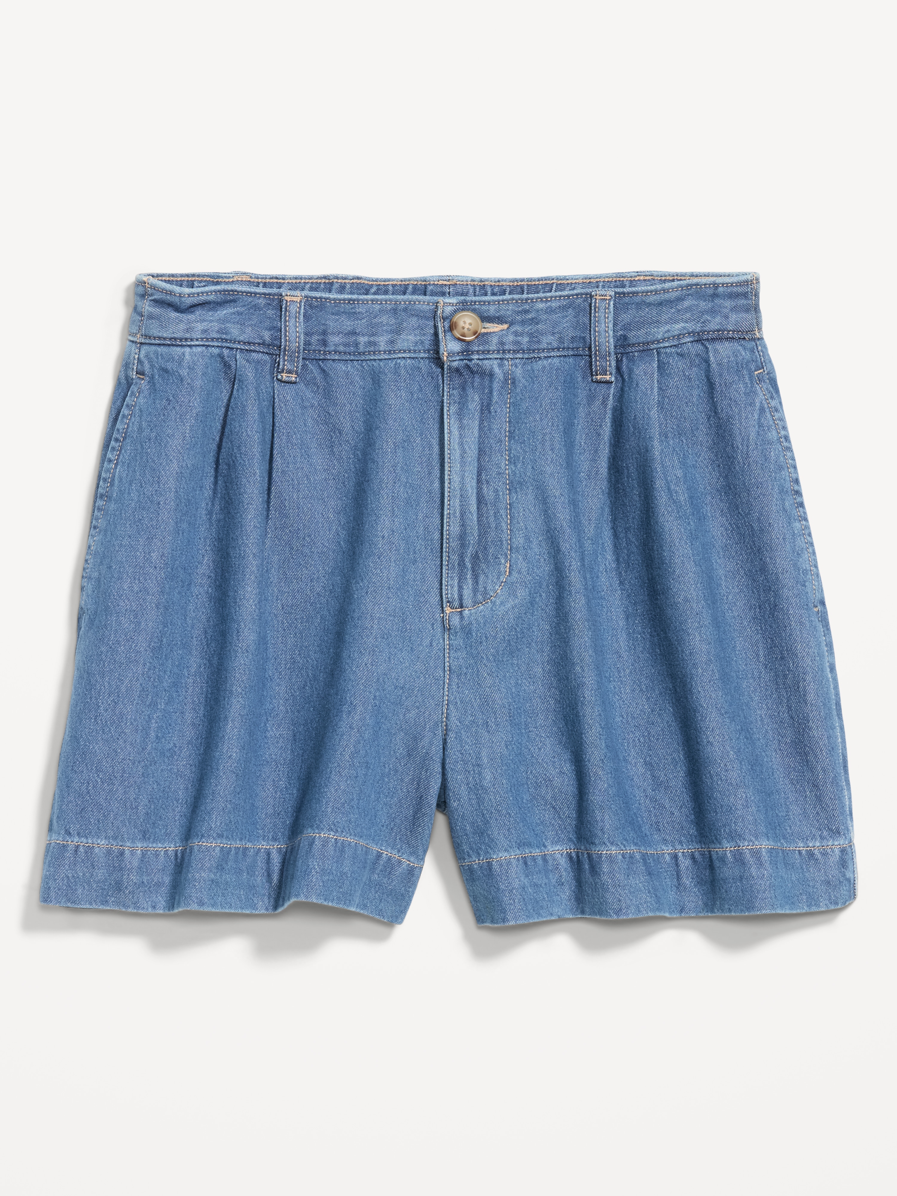 High-Waisted OGC Chino Shorts -- 4-inch inseam - Medium Wash - 4
