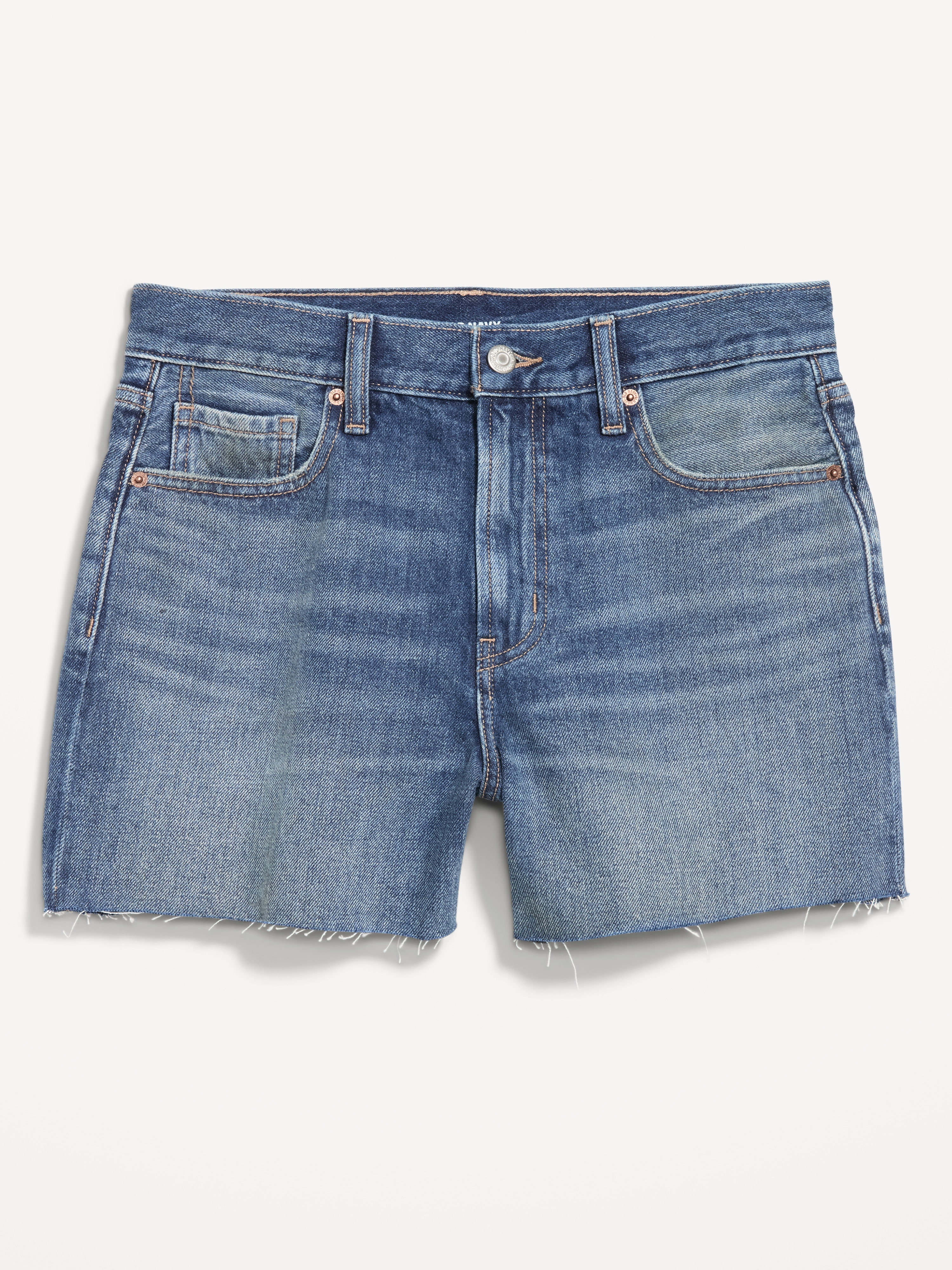 High-Waisted OG Cut-Off Jean Shorts -- 4-inch inseam - Medium Wash - 3