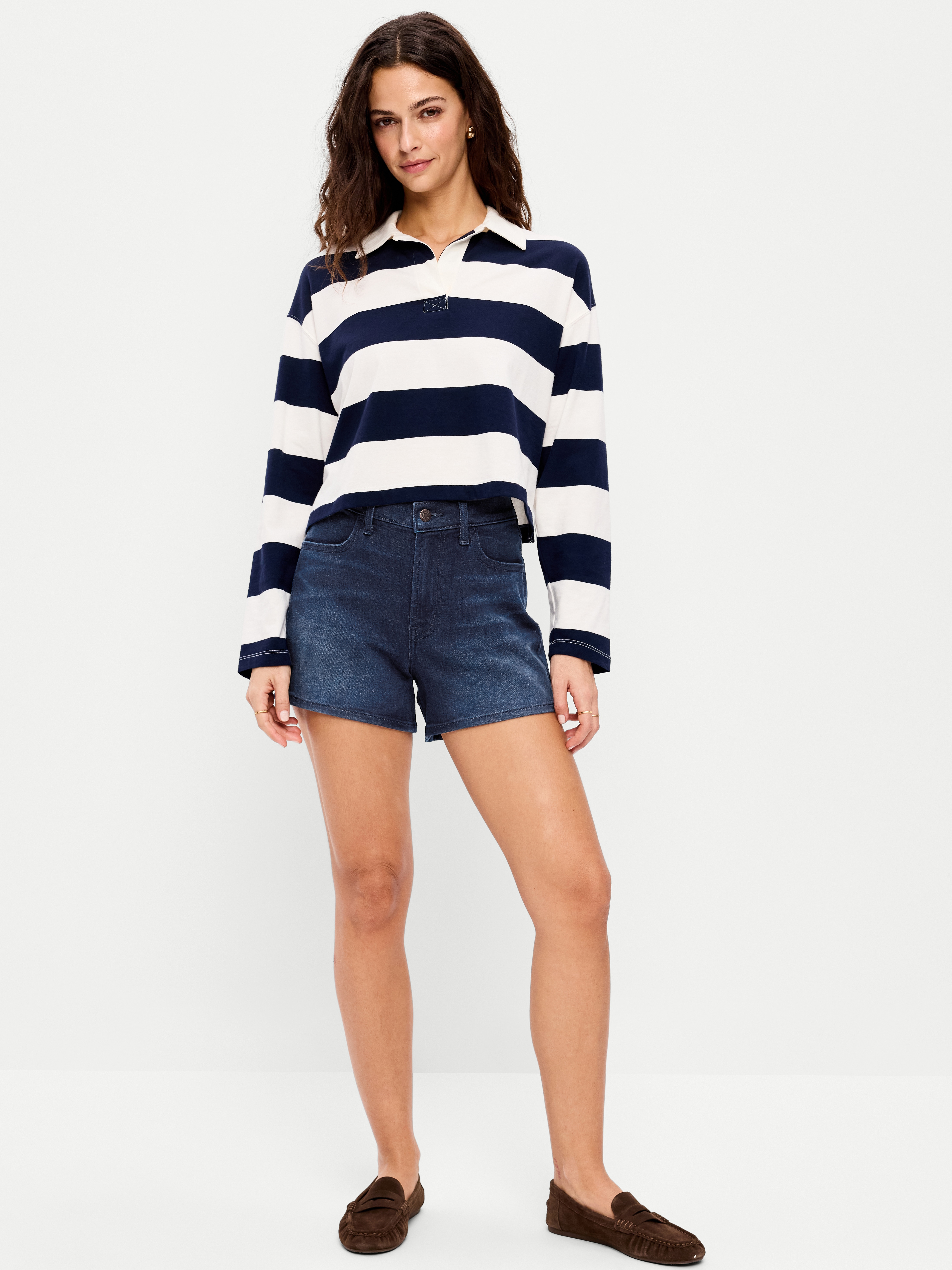 High-Waisted Wow Jean Shorts -- 4-inch inseam - River - 1