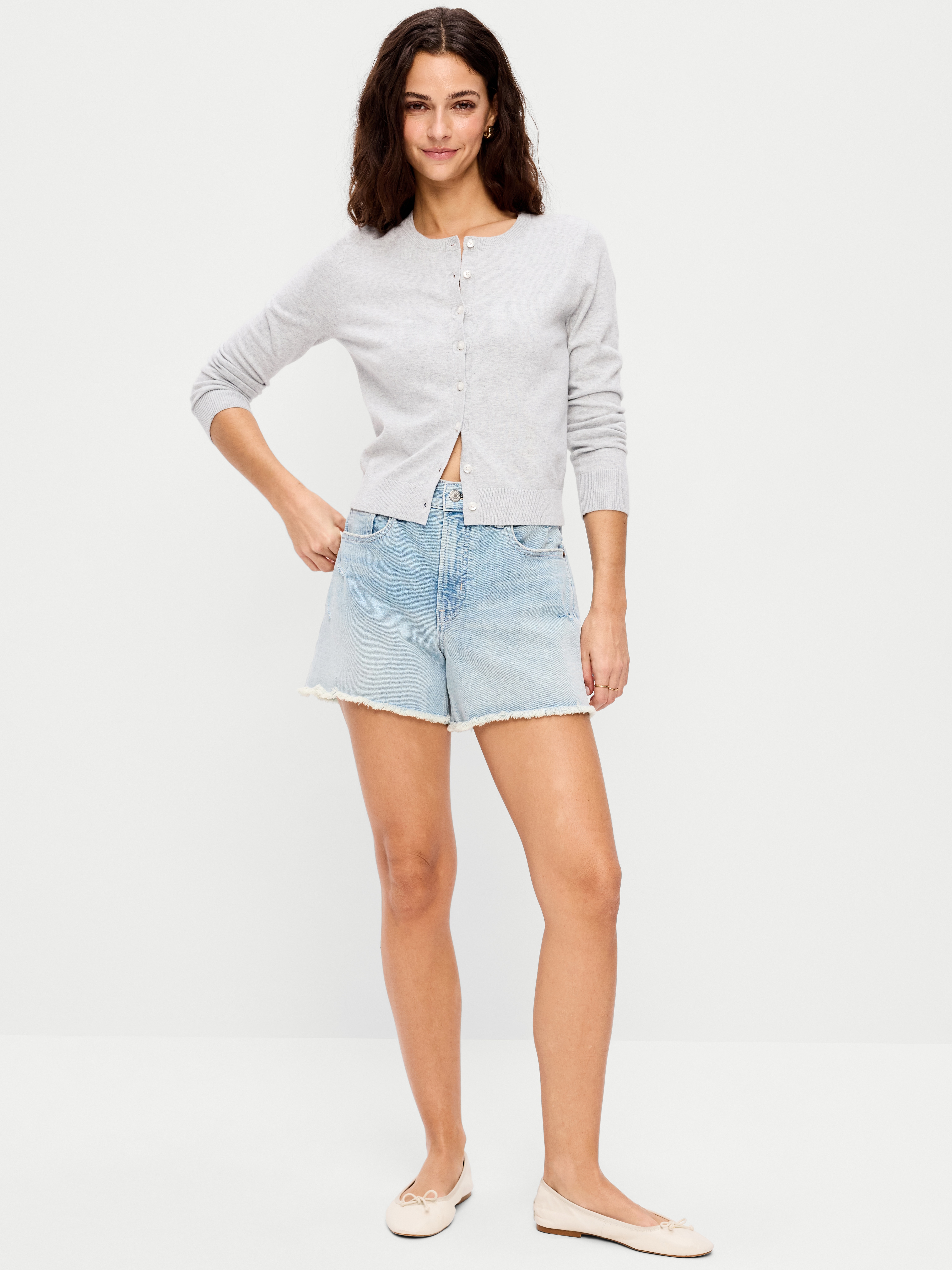 High-Waisted OG Jean Shorts -- 4-inch inseam - Lightest - 1