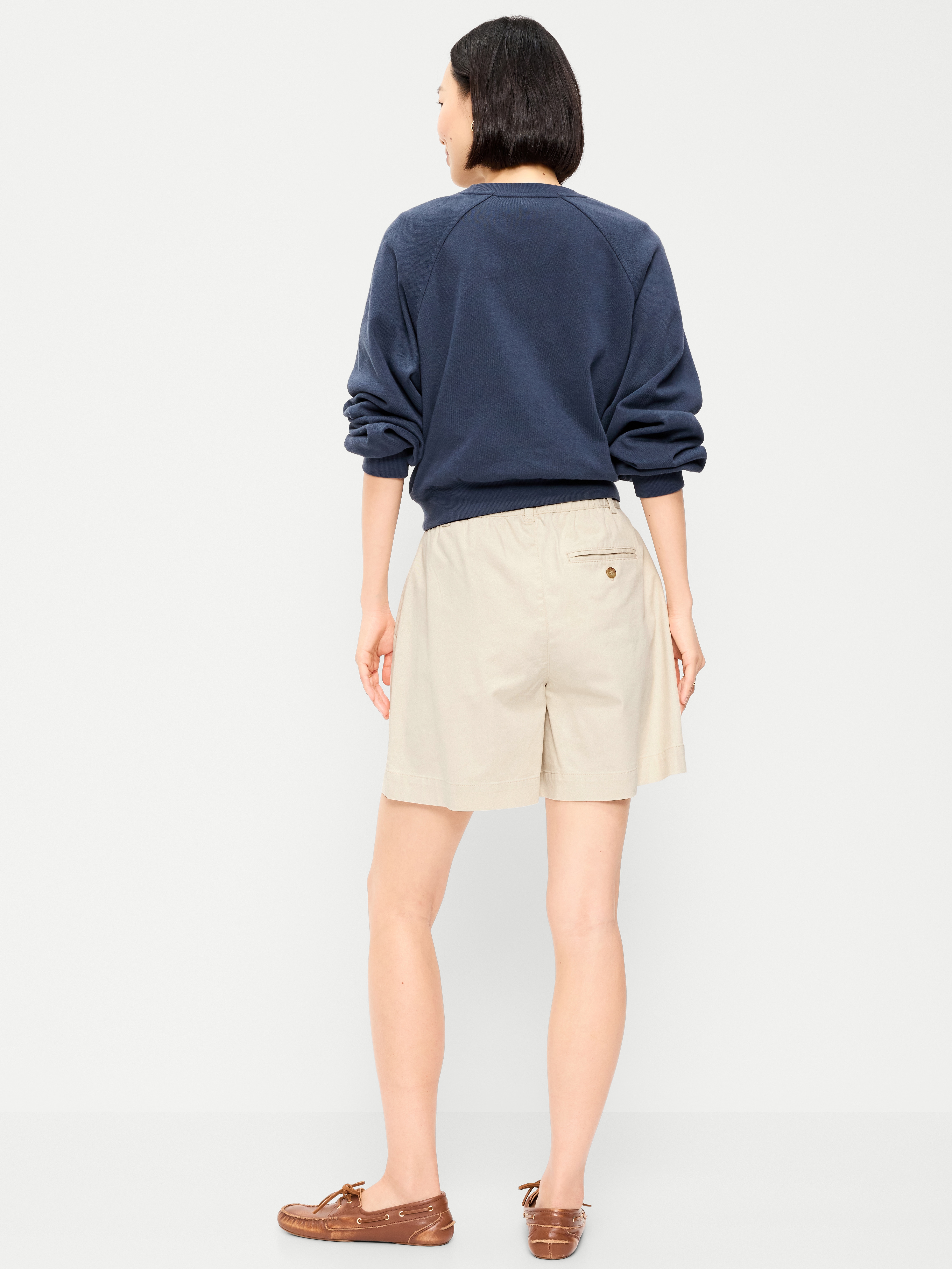 High-Waisted OGC Chino Shorts -- 6-inch inseam - Wish Bone - 3