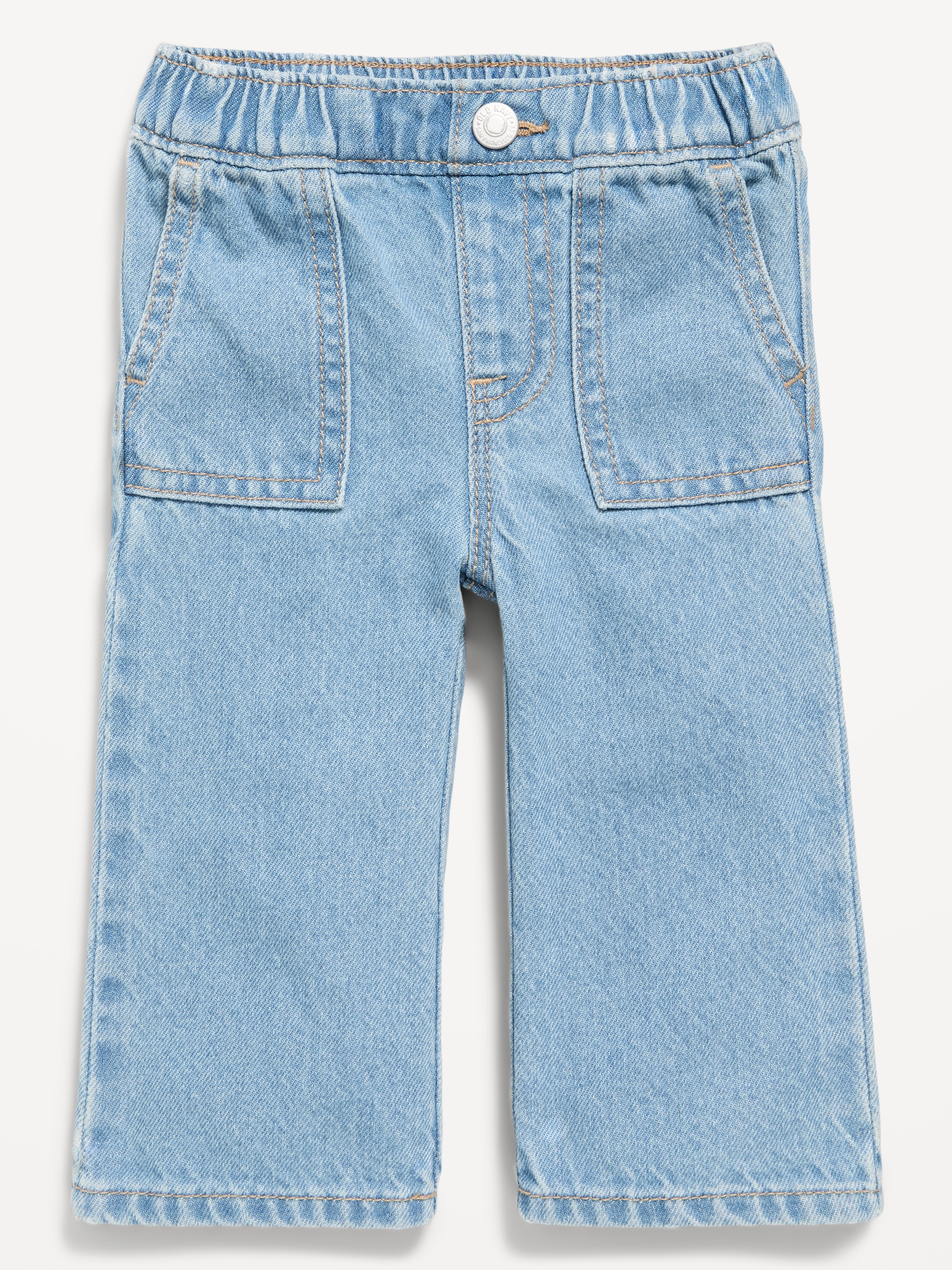 Pull-On Baggy Utility Jeans for Baby - Light Wash - 1