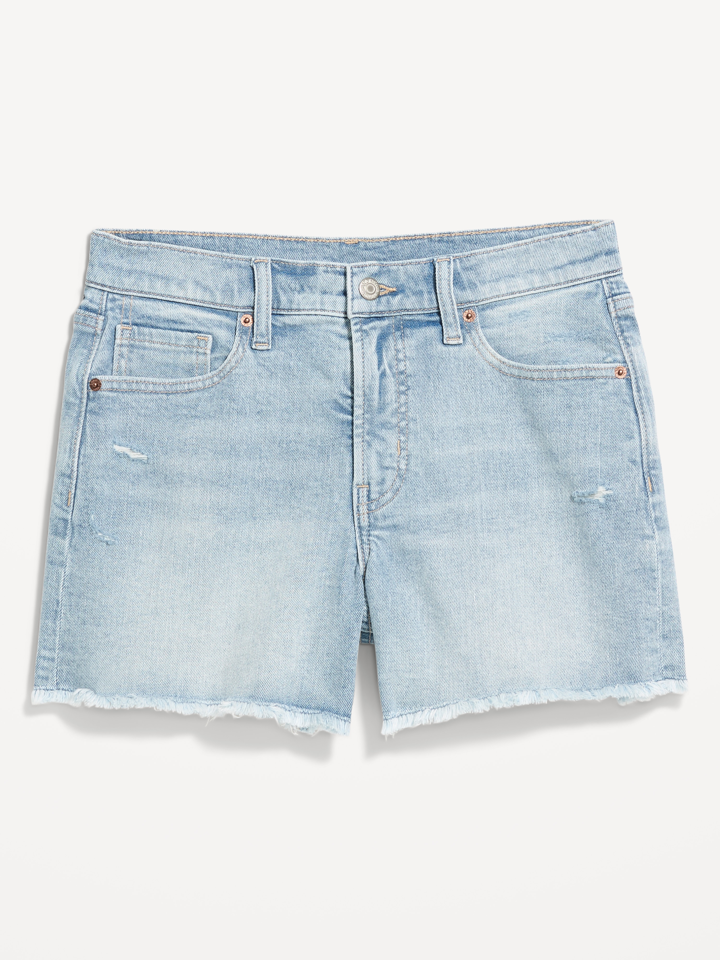 Curvy High-Waisted OG Jean Cut-Off Shorts -- 4-inch inseam - Lightest - 4