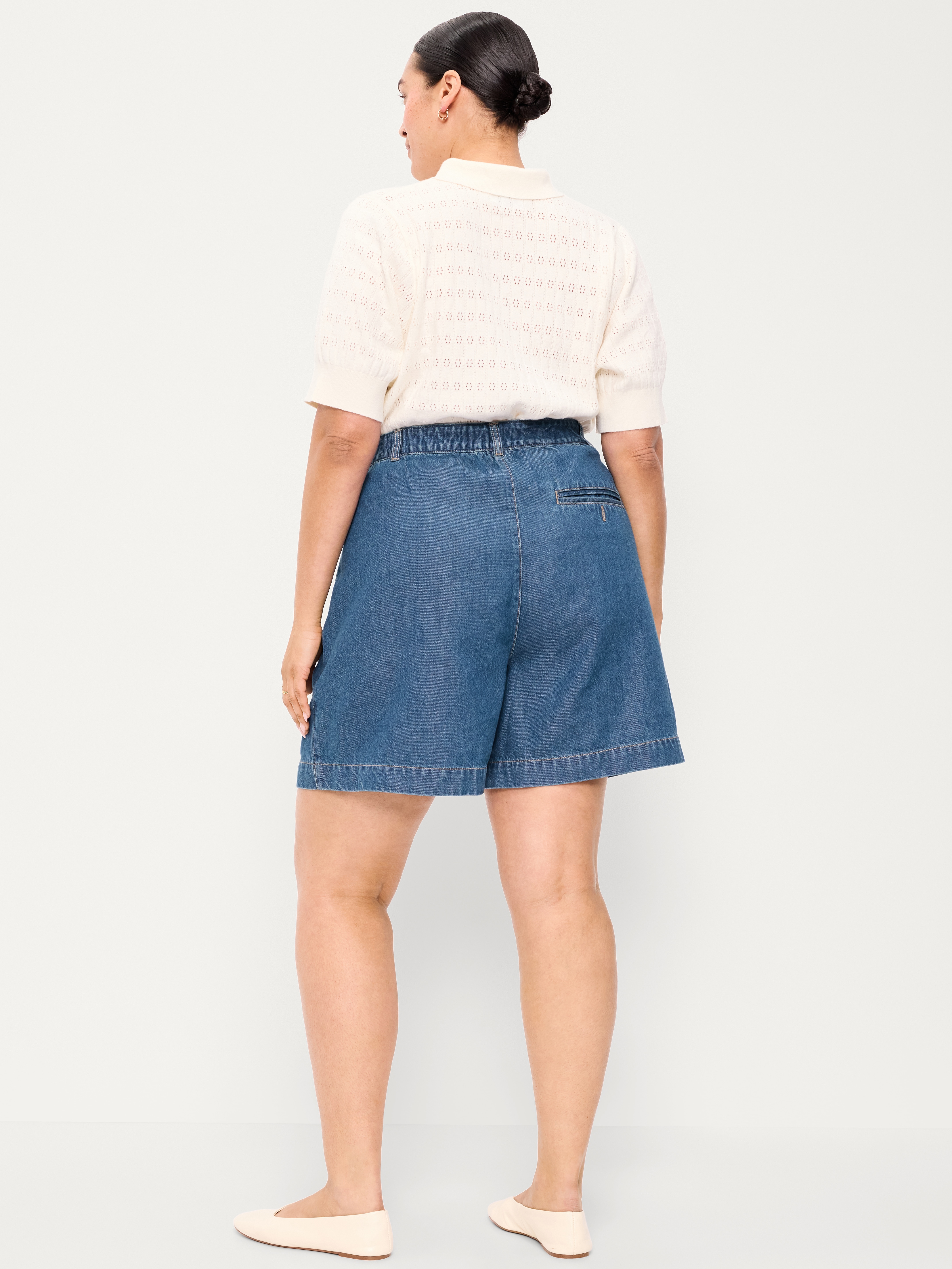 High-Waisted OGC Chino Shorts -- 6-inch inseam - Medium Wash - 6