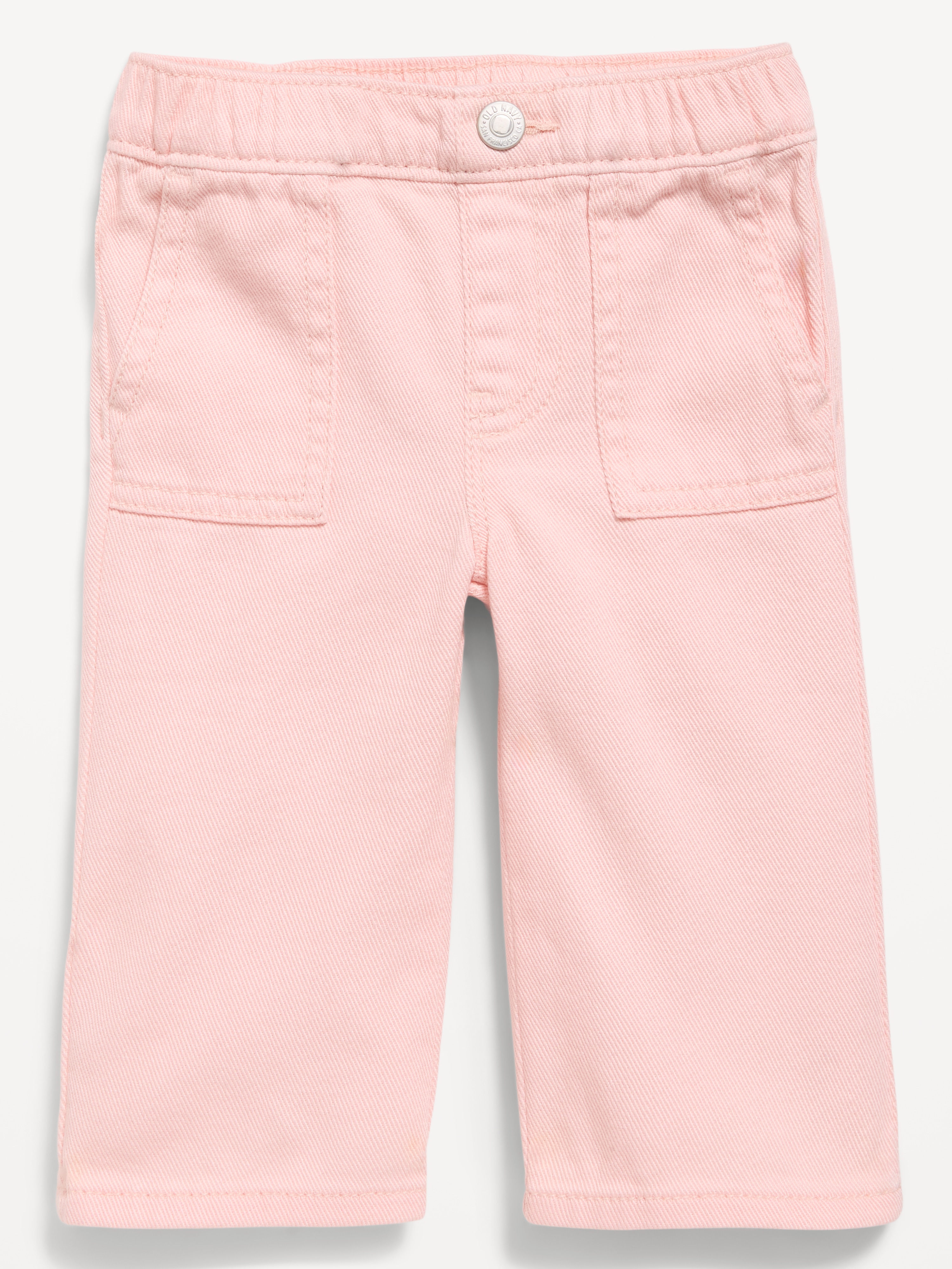 Pull-On Baggy Utility Jeans for Baby - Pink Sky - 1