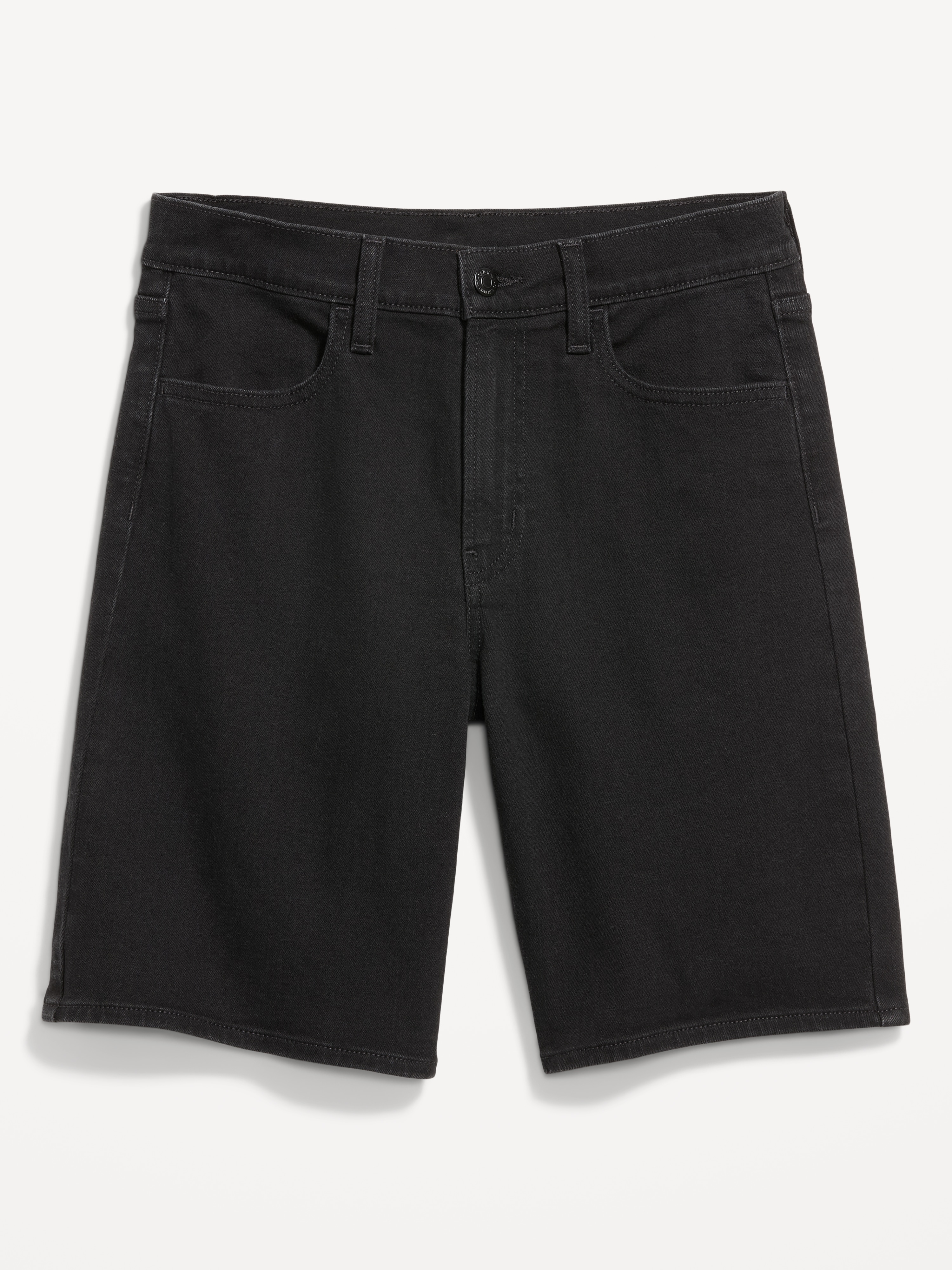 High-Waisted Wow Bermuda Jean Shorts -- 9-inch inseam - Black Jack - 4