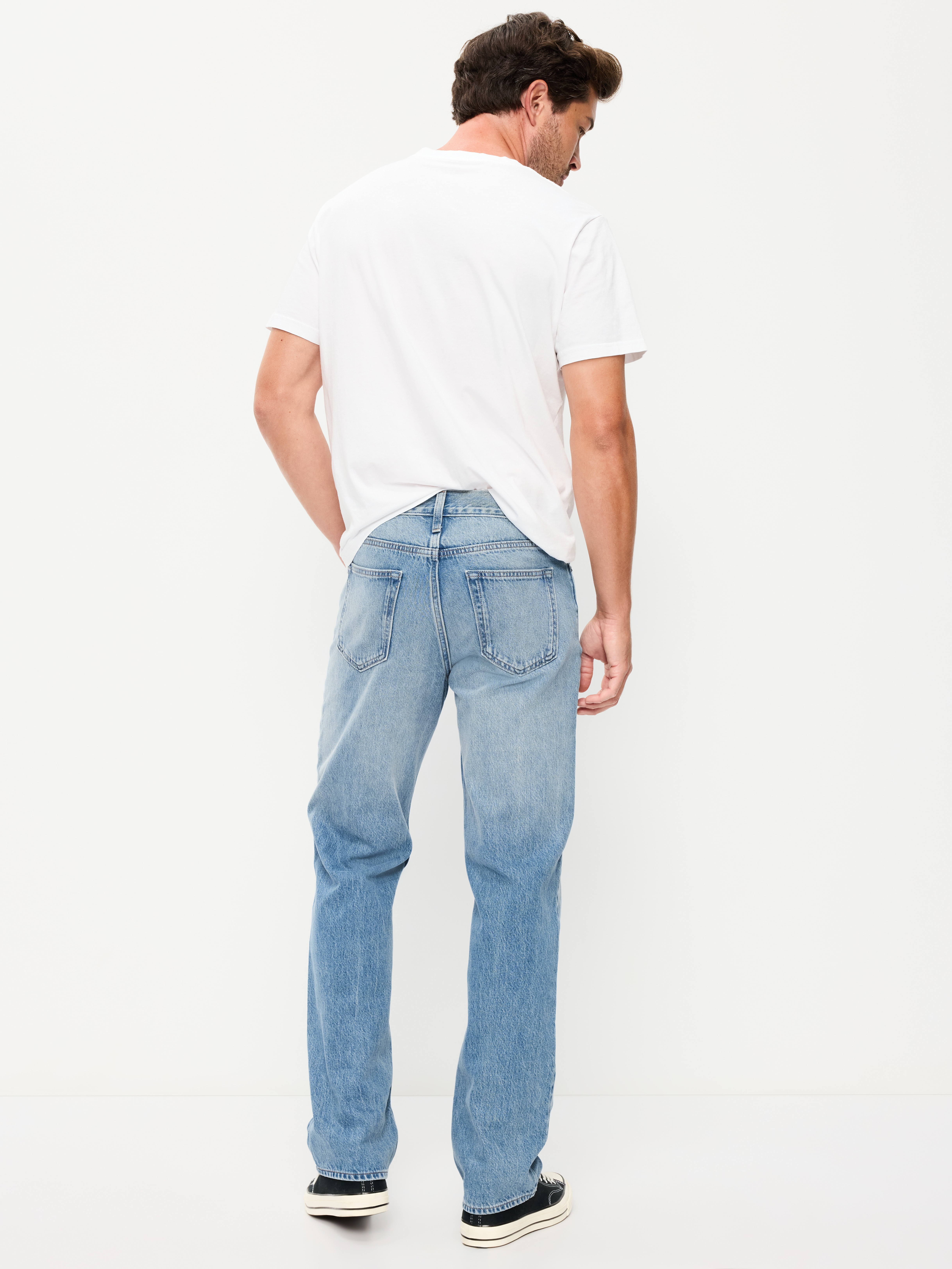 Structured Loose Non-Stretch Jeans - Medium Wash - 3