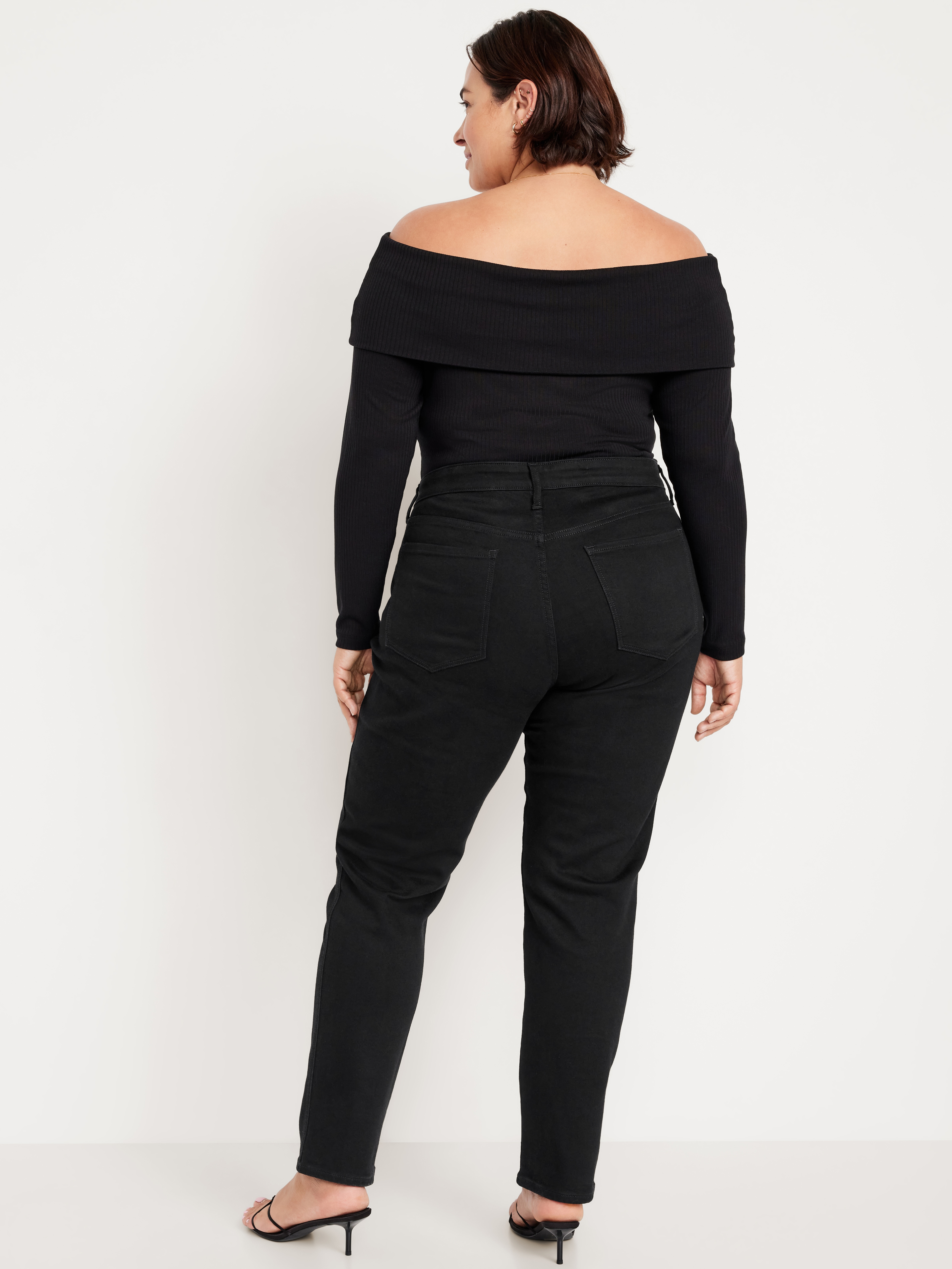 High-Waisted Slim Jeans - BlackJack - 9