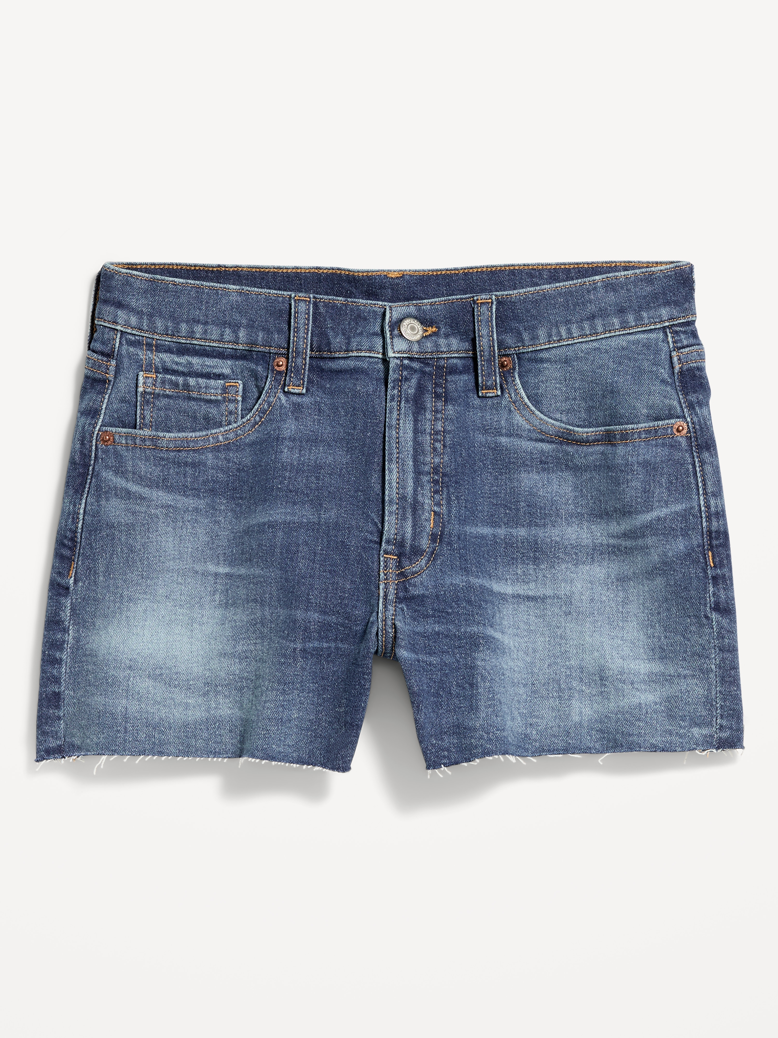 Curvy High-Waisted OG Jean Cut-Off Shorts -- 4-inch inseam - Too Blue - 3