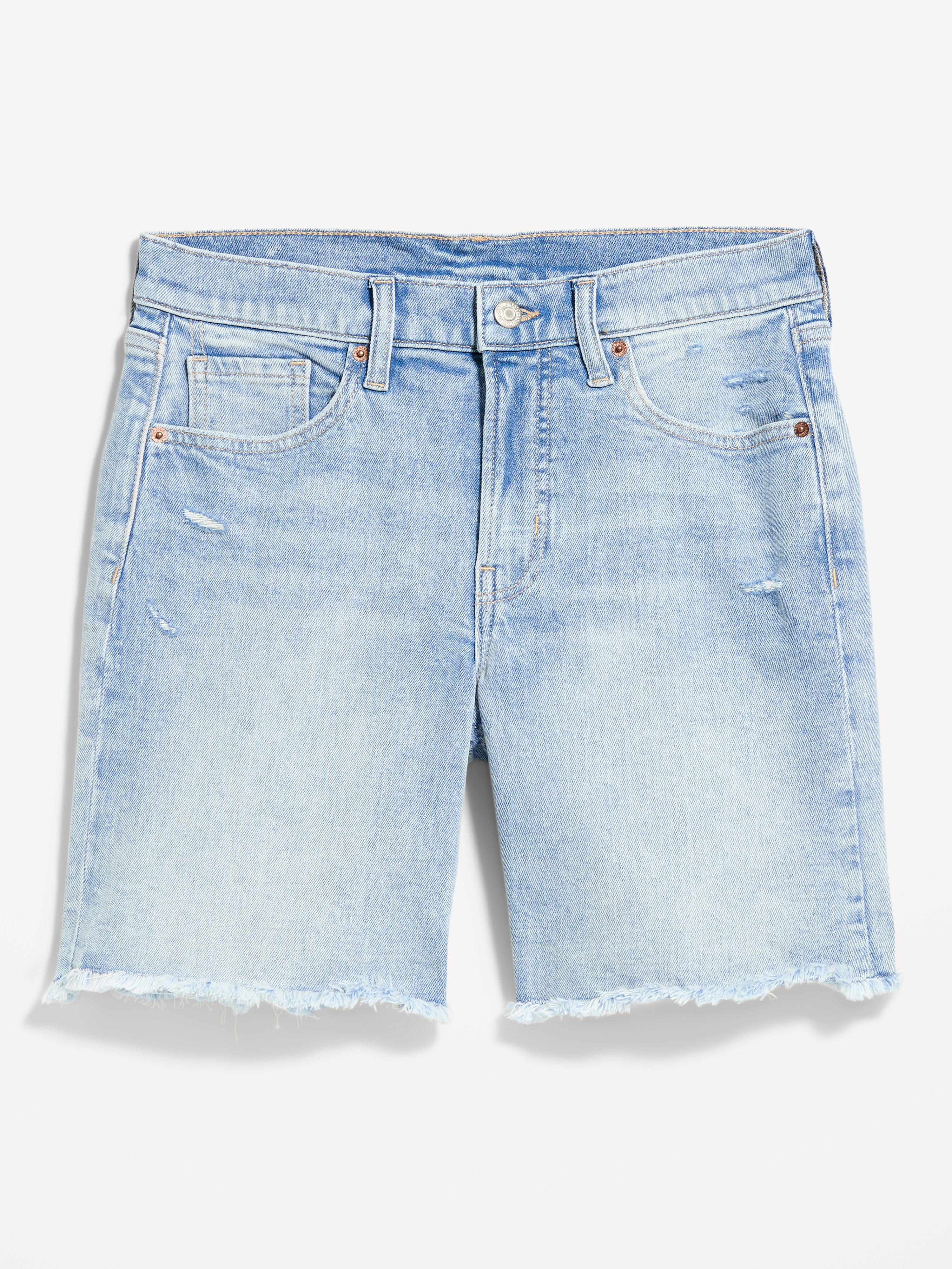 High-Waisted OG Jean Cut-Off Shorts -- 7-inch inseam - Lightest - 4