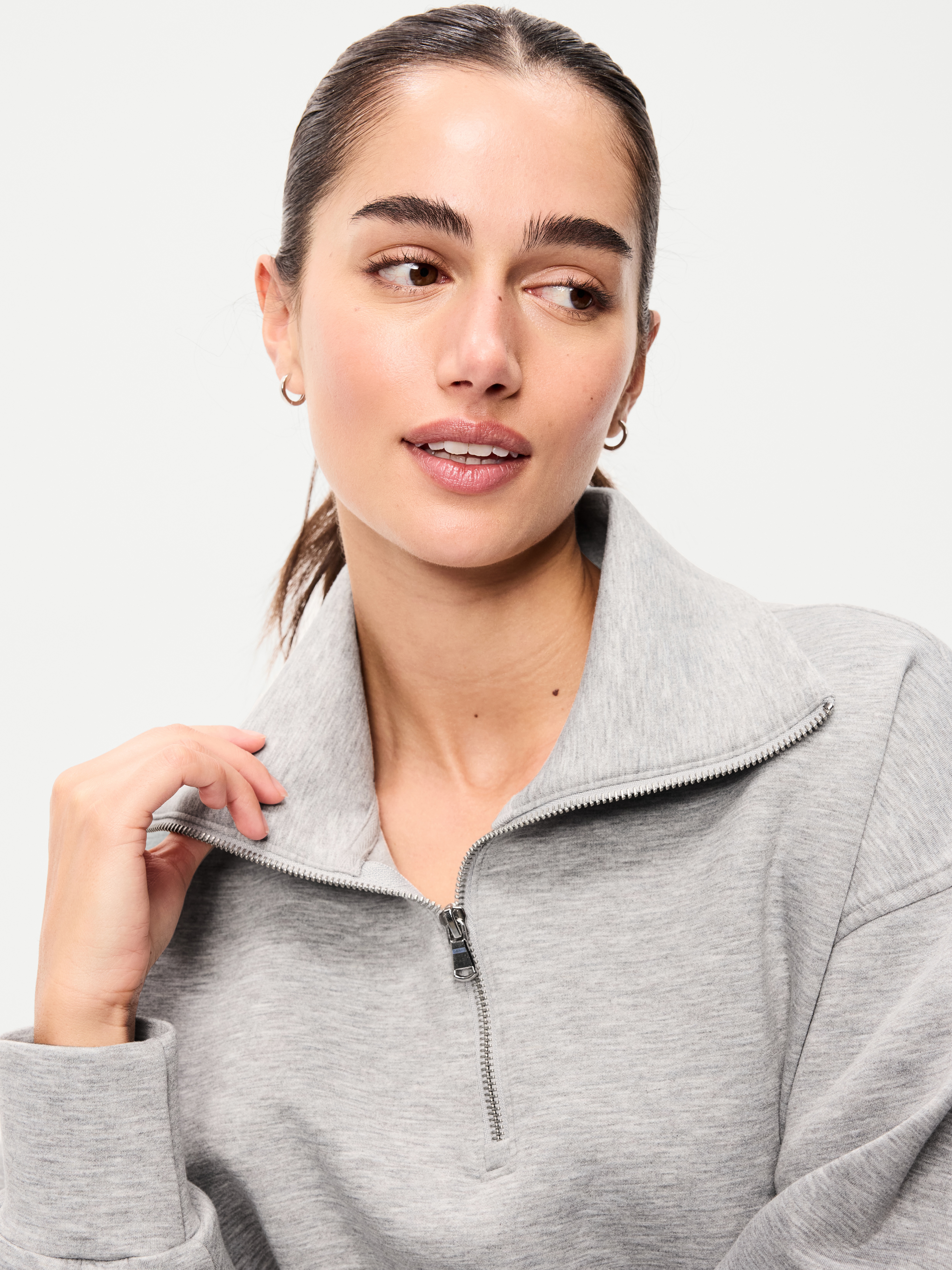 Bounce Fleece Half-Zip Pullover Sweatshirt - Heather Gray - 4