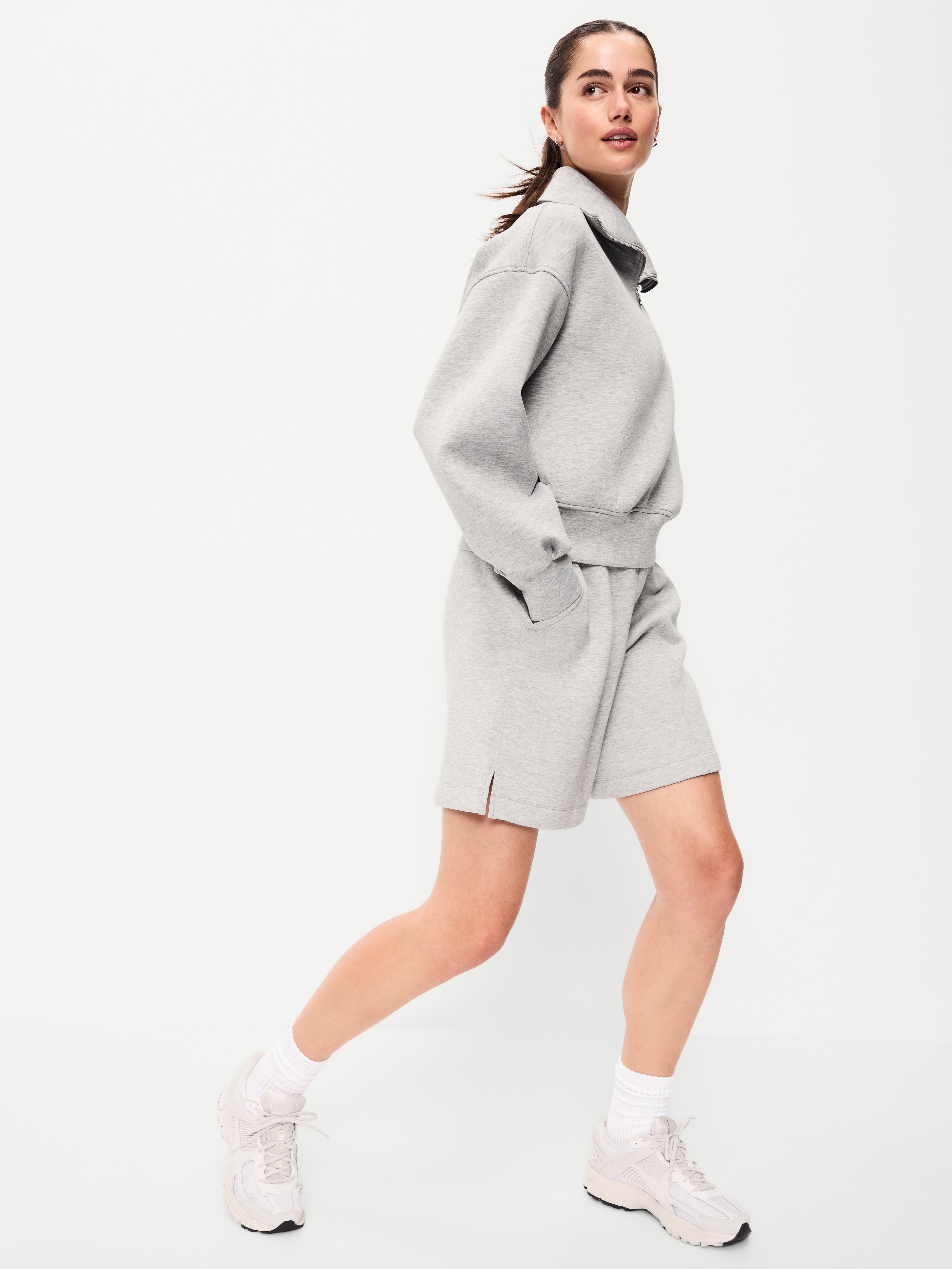 Bounce Fleece Half-Zip Pullover Sweatshirt - Heather Gray - 3