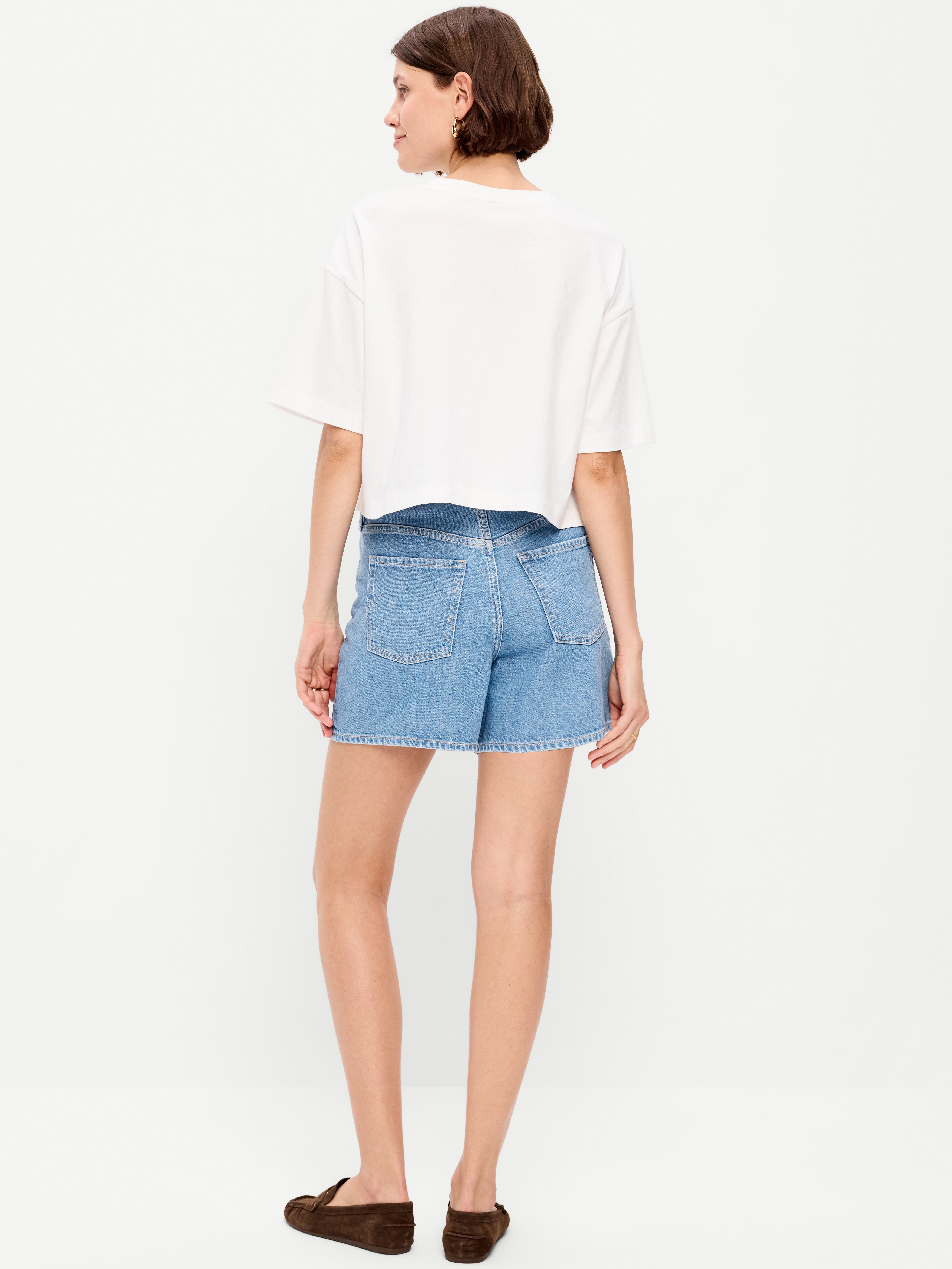 High-Waisted Wow Baggy Jean Shorts -- 5-inch inseam - Jimi - 3