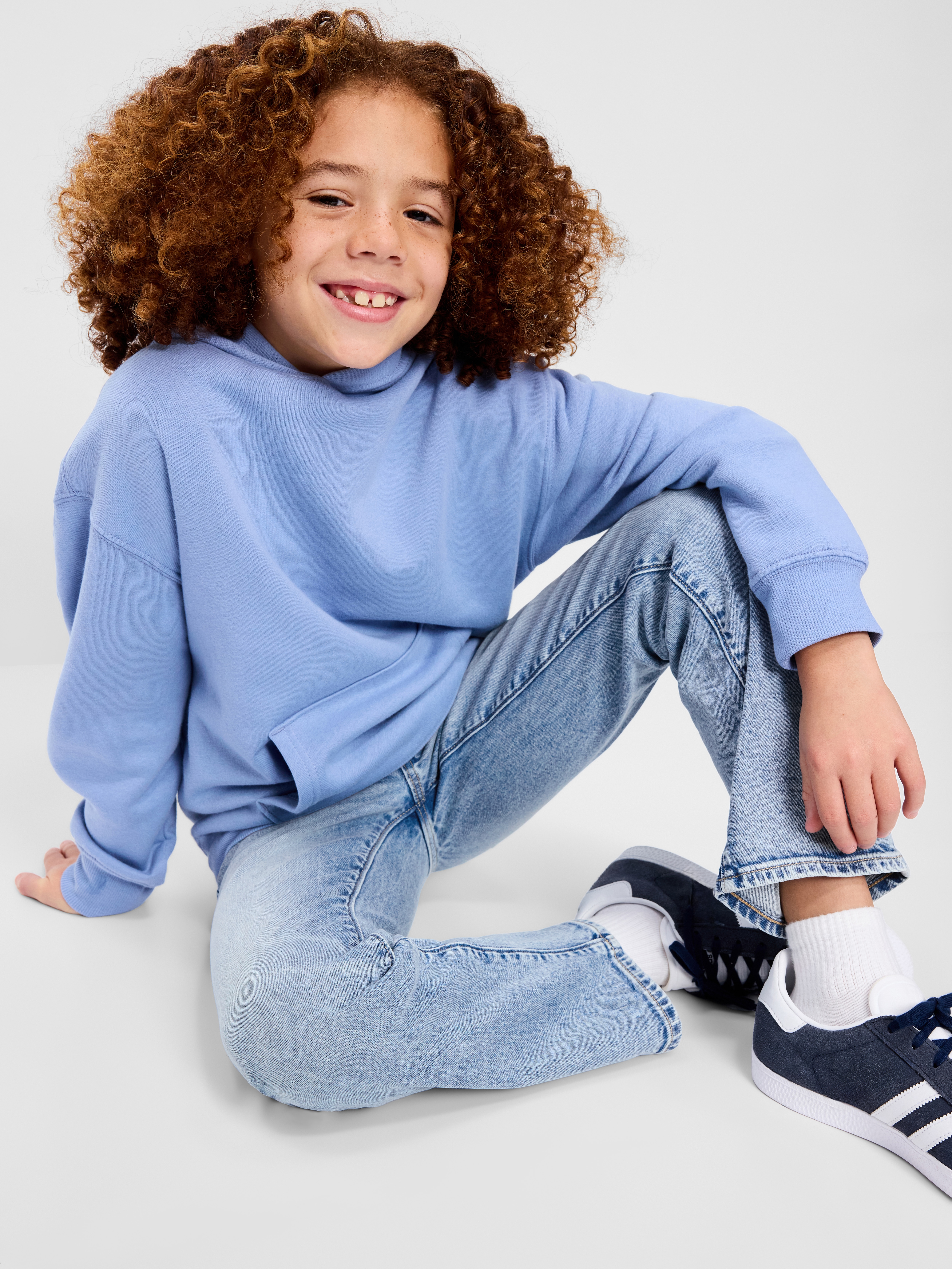 Straight-Leg Built-In Flex Jeans for Boys - Light Wash - 3