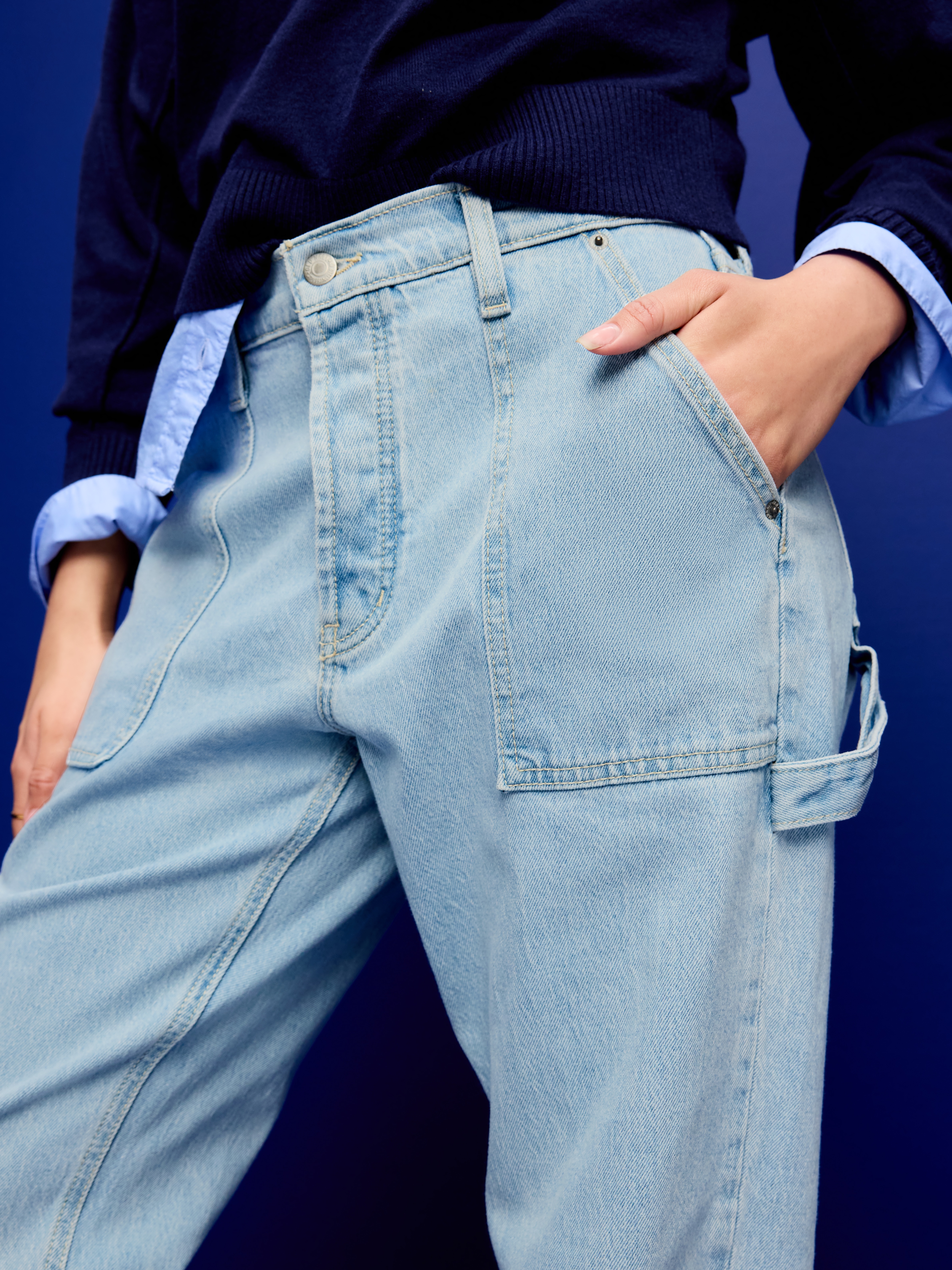 Mid-Rise Slouchy Straight Jeans - Maddie - 4
