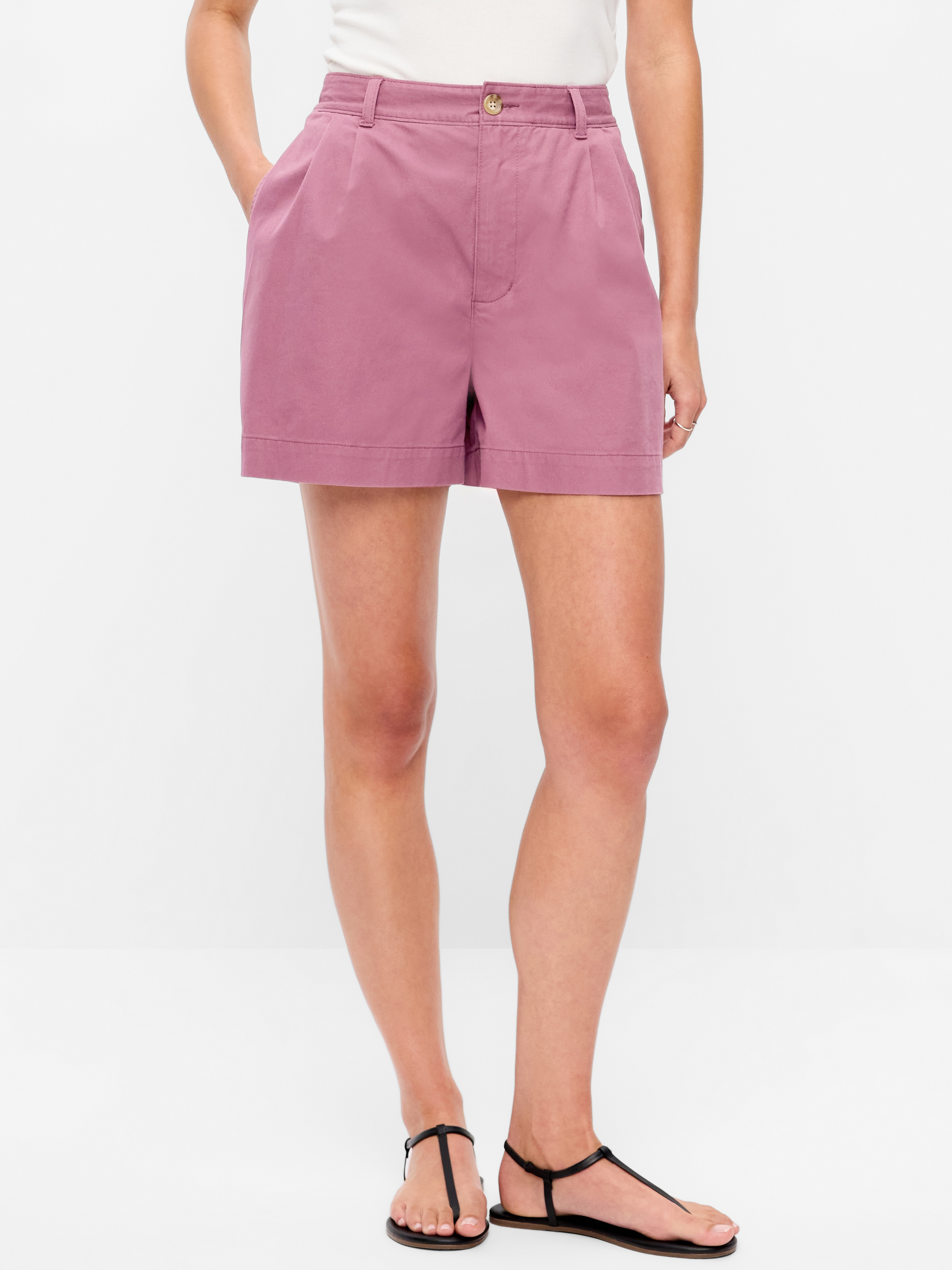 High-Waisted OGC Chino Shorts -- 6-inch inseam - Dusty Mauve - 2