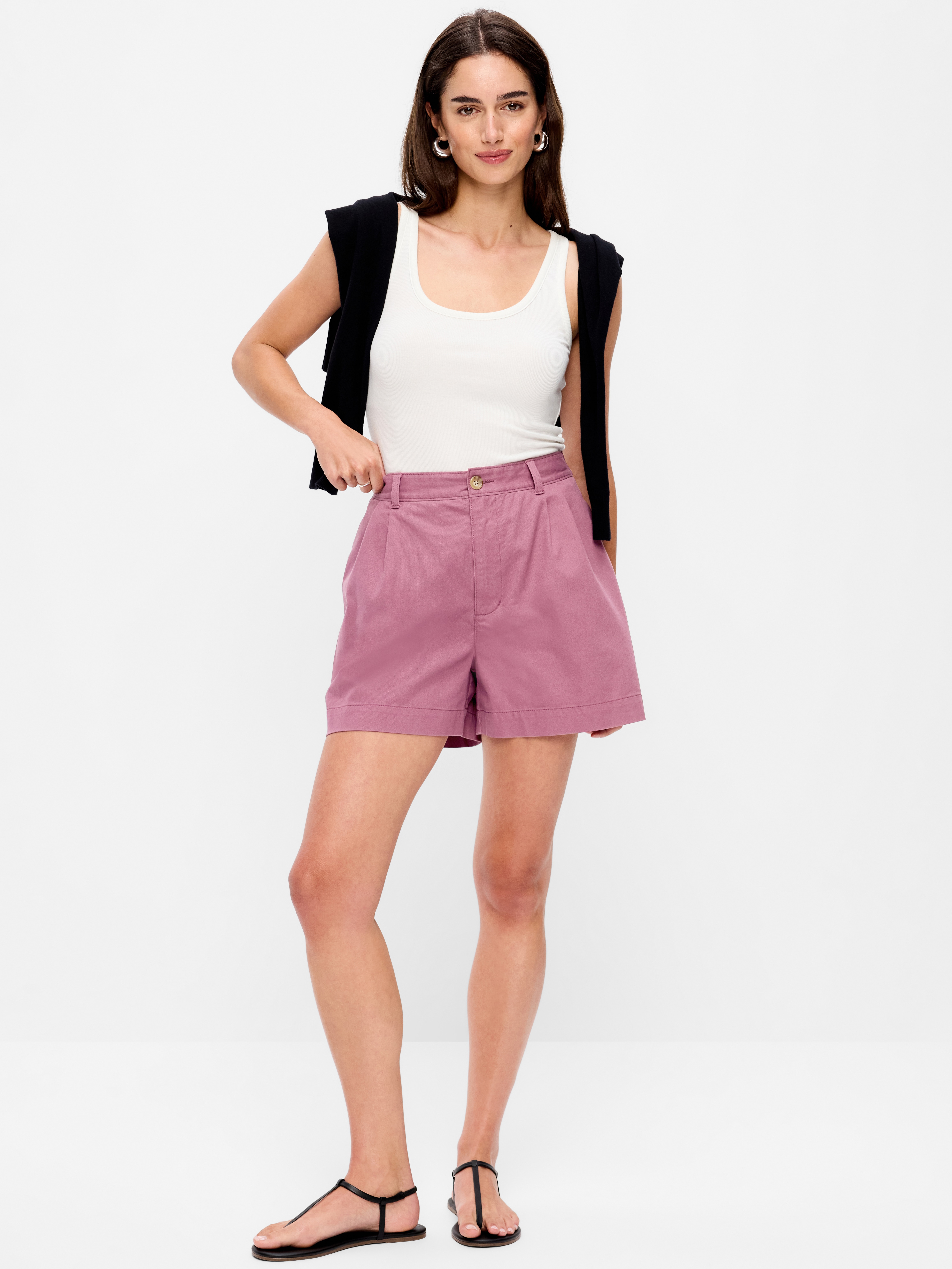 High-Waisted OGC Chino Shorts -- 6-inch inseam - Dusty Mauve - 1