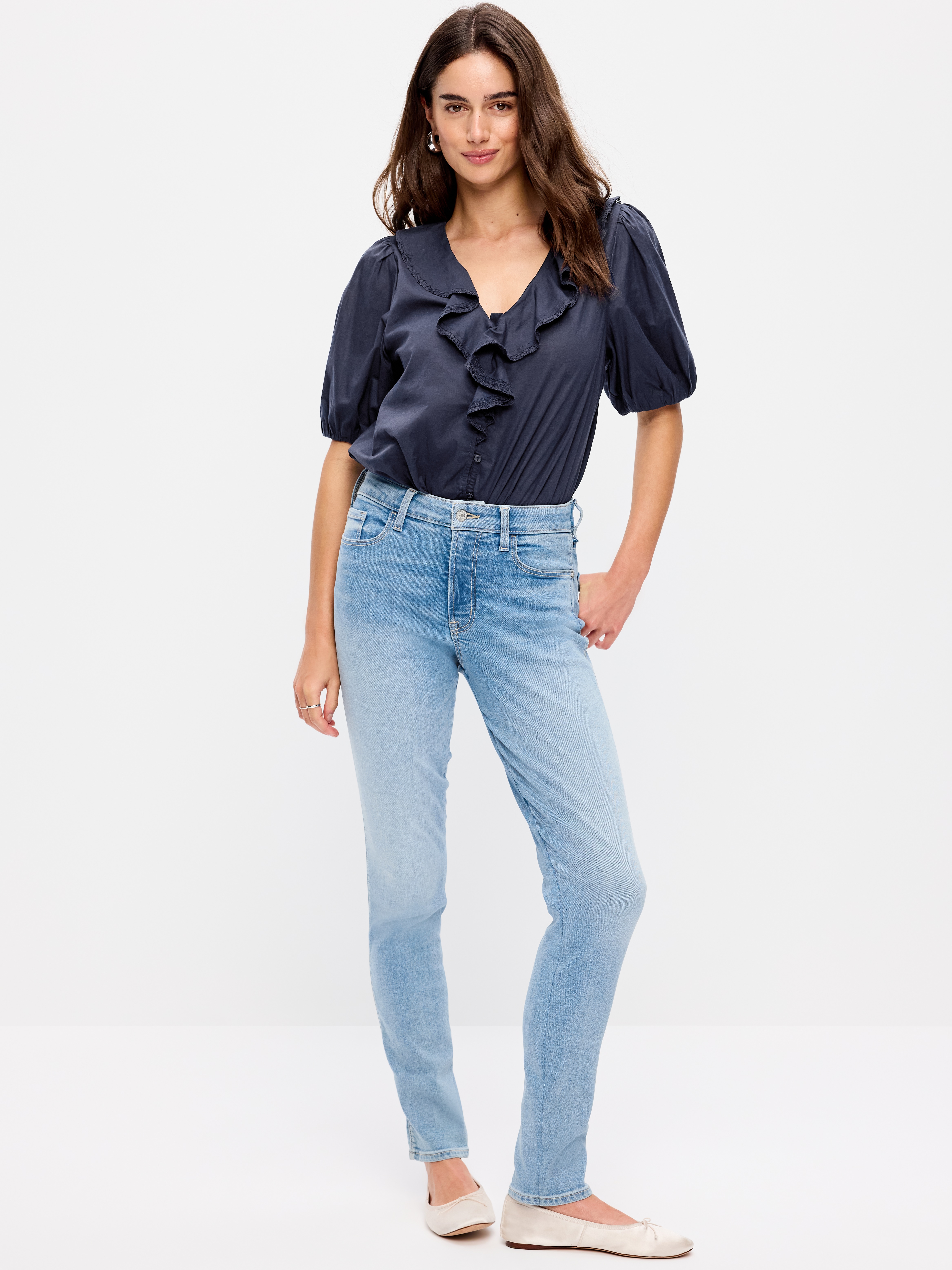 High-Waisted Slim Jeans - Rachel - 1