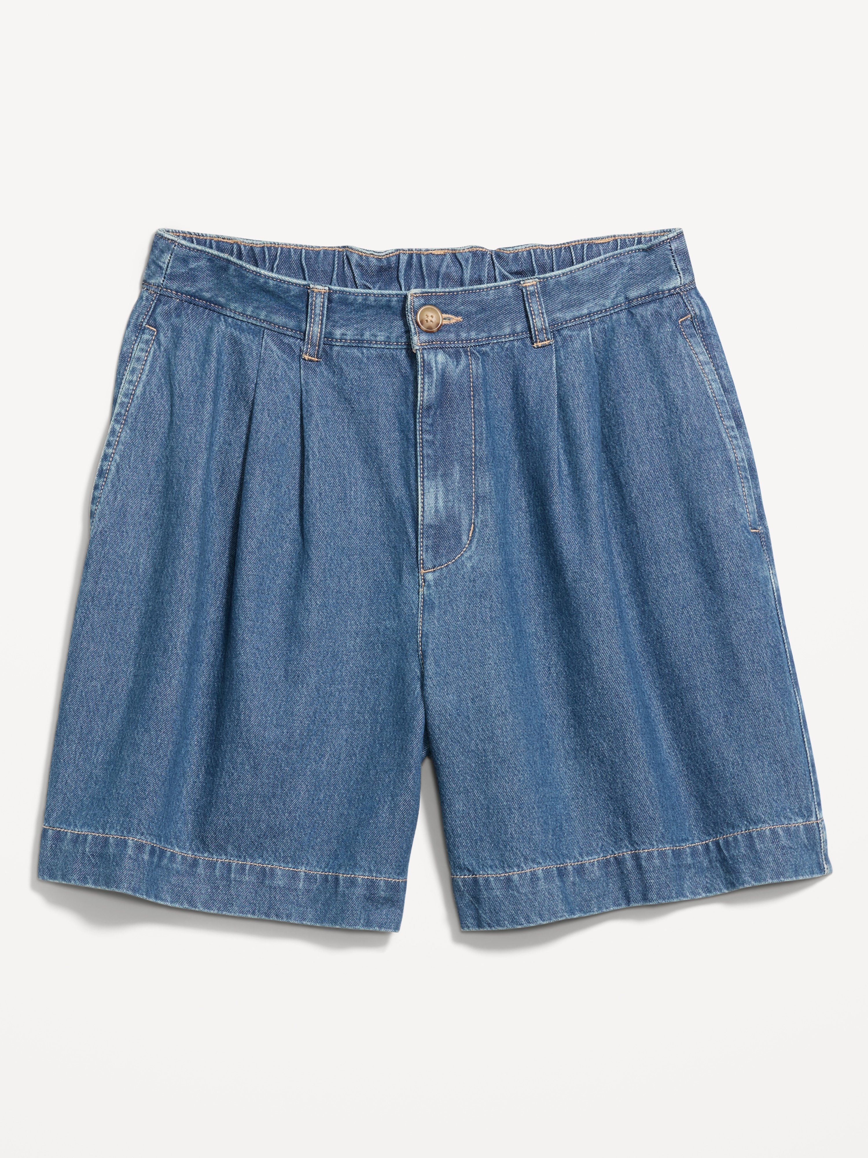 High-Waisted OGC Chino Shorts -- 6-inch inseam - Medium Wash - 4